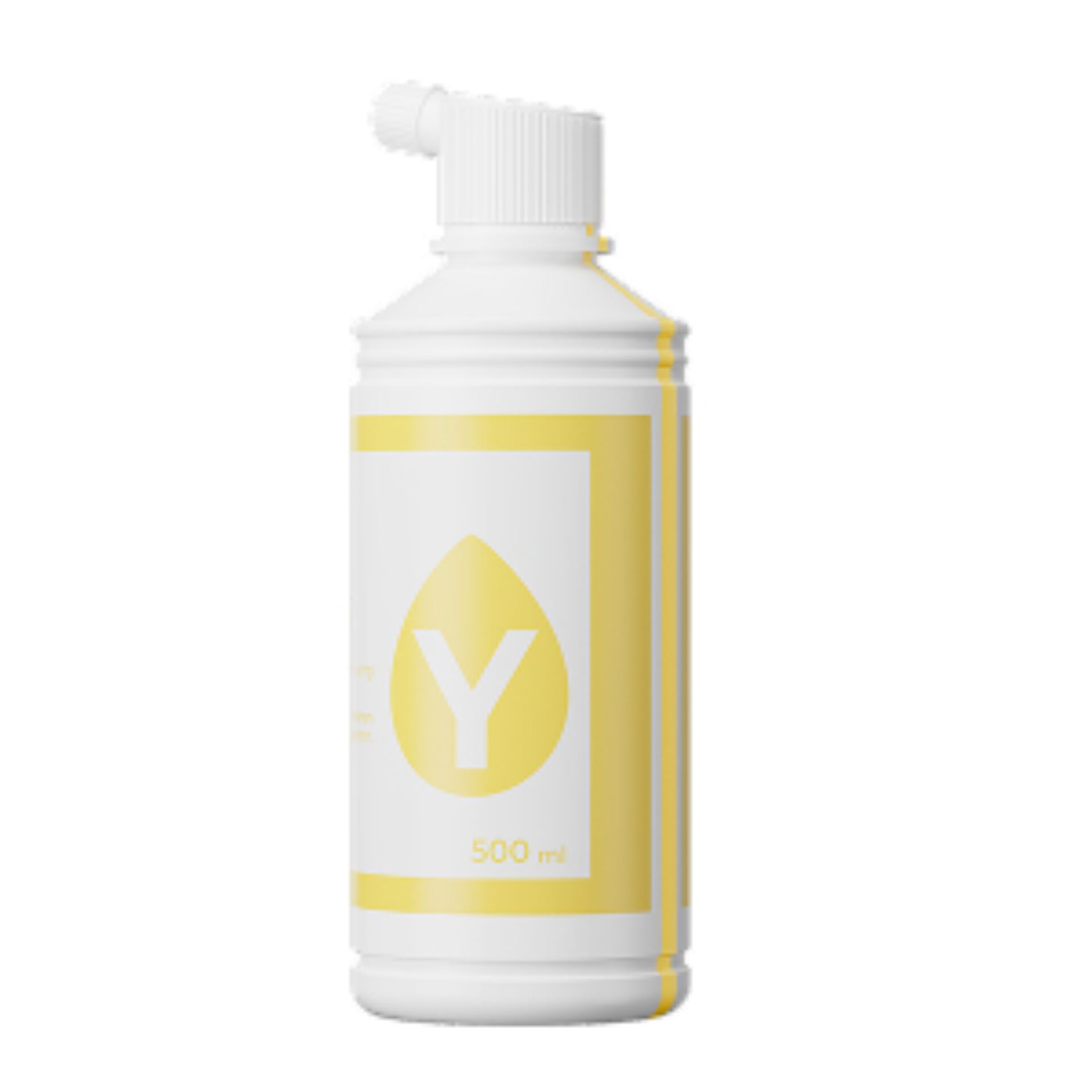 flasche, 500 ml, gelb, etikett, tröpfchen