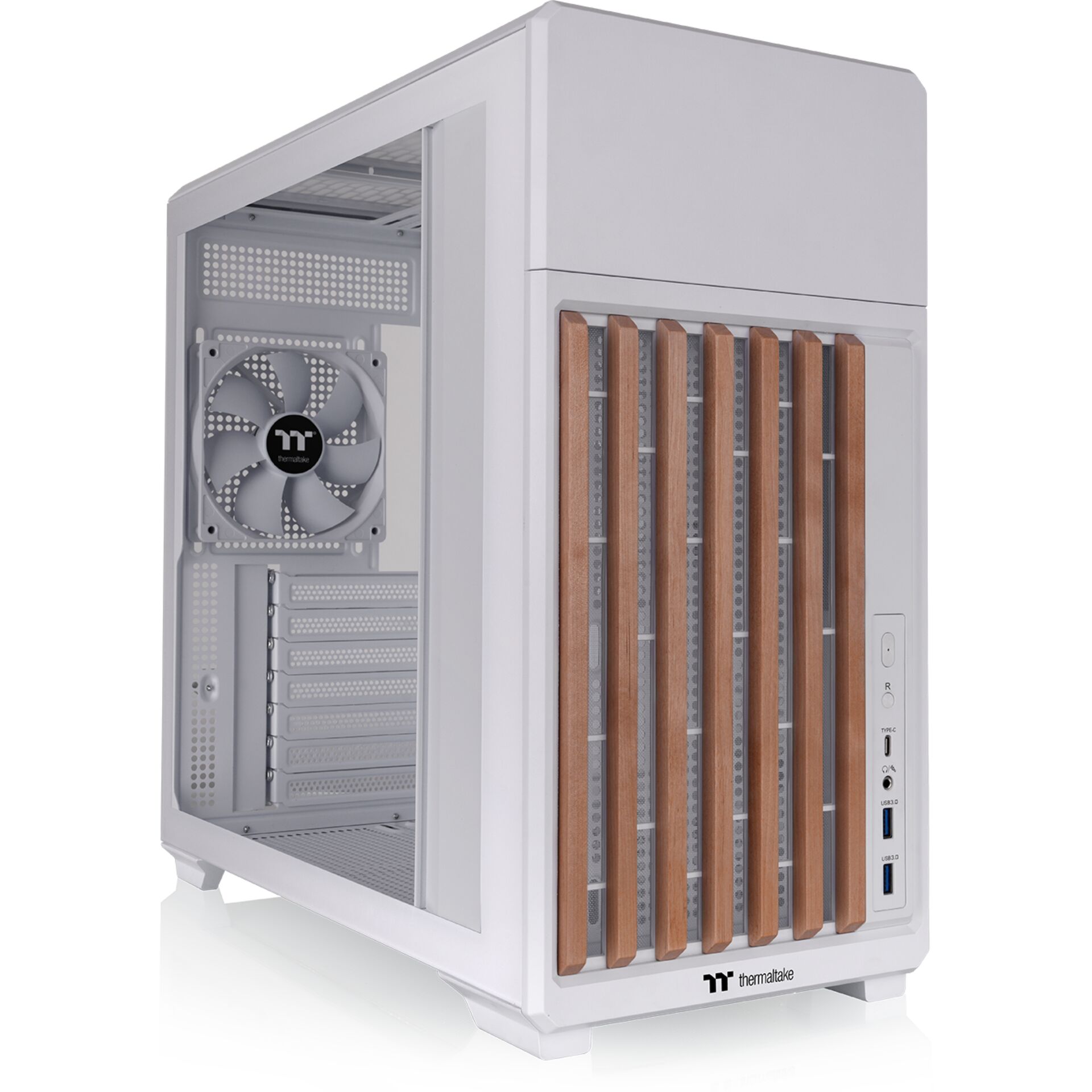 PC-Gehäuse, Mini-ITX, ATX, offene Bauweise, Holz-Lamellen