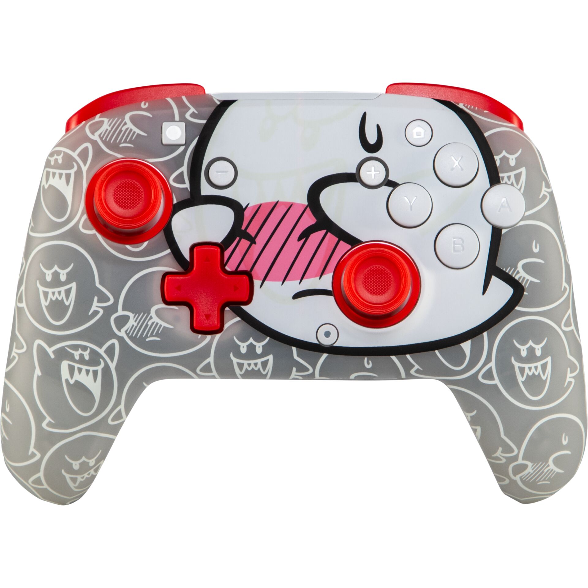 gamepad, controller, grau, Muster, rote Knöpfe