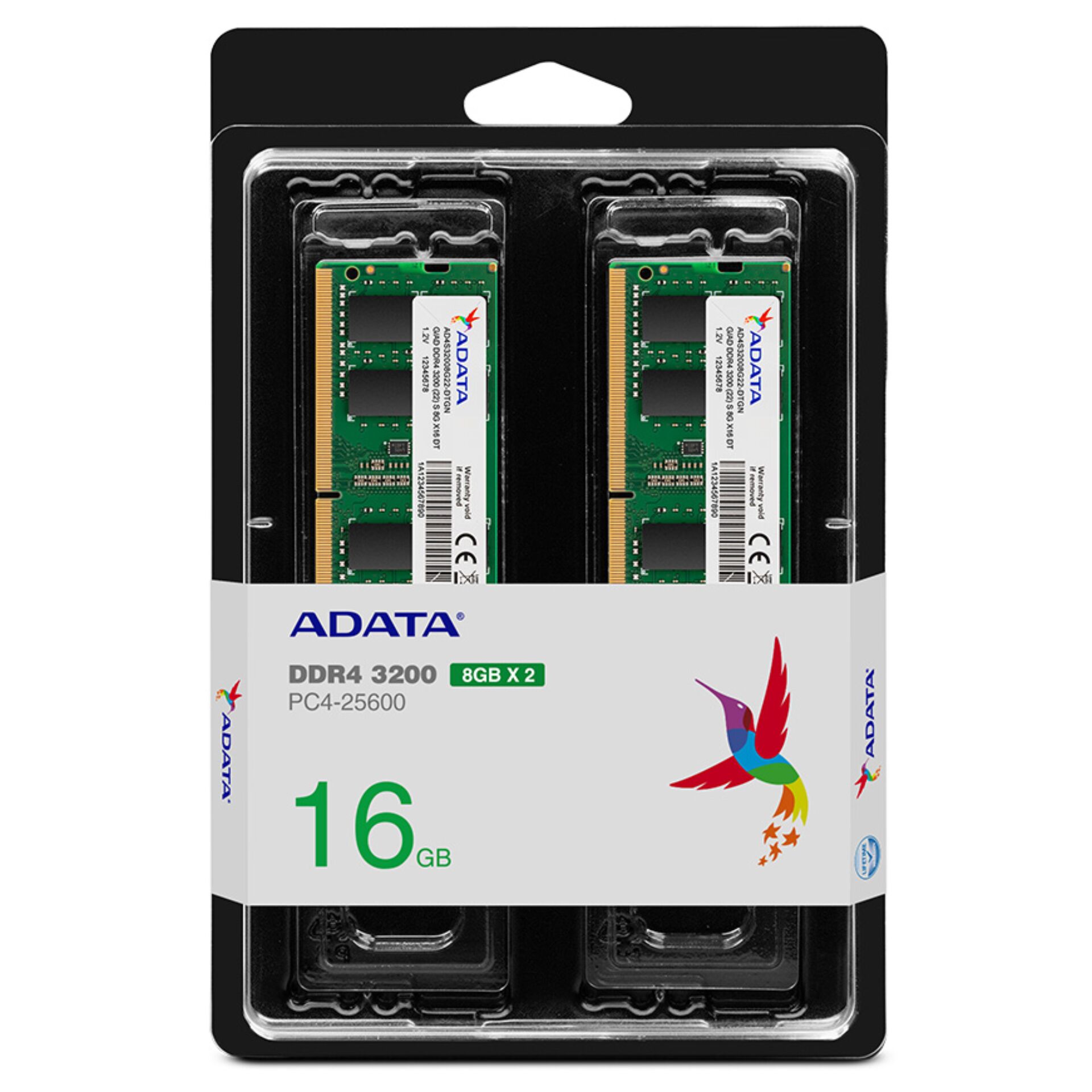 RAM, DDR4, 16GB, 8GB X 2, PC4-25600