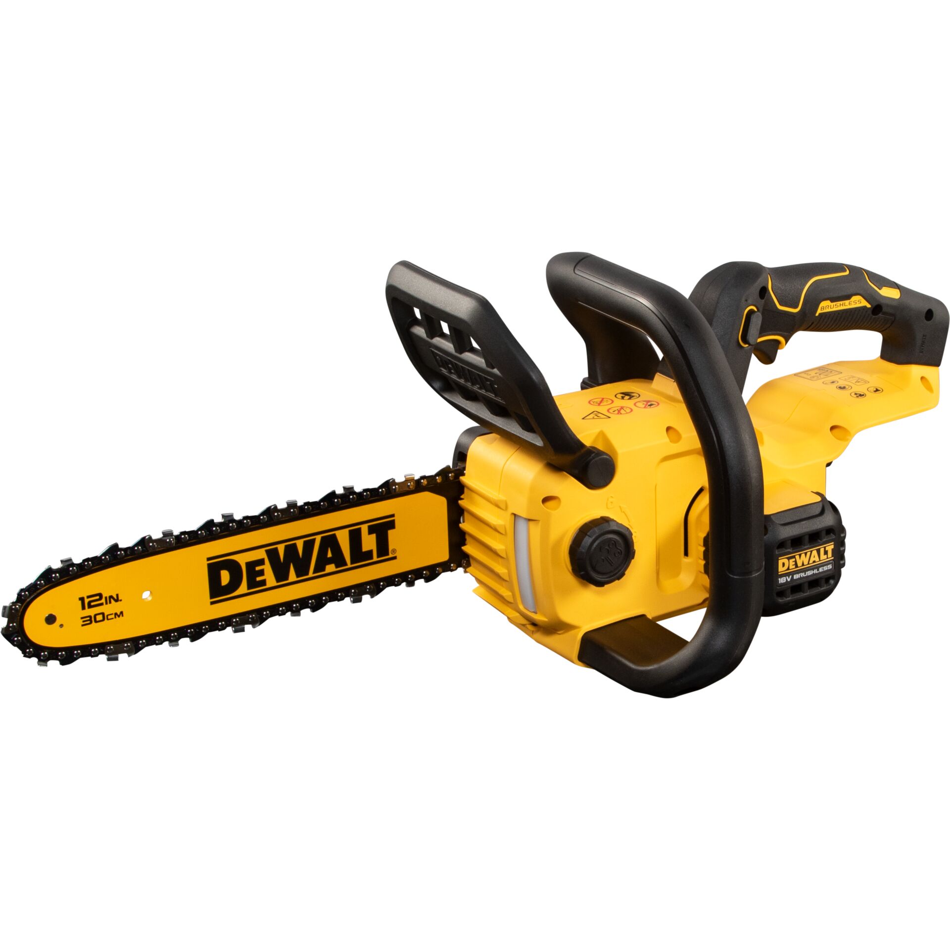 Kettensäge, Akku-Kettensäge, 12 Zoll, orange, Gürtel, Kettensäge, 12 Zoll, 30 m, Akku, DeWalt