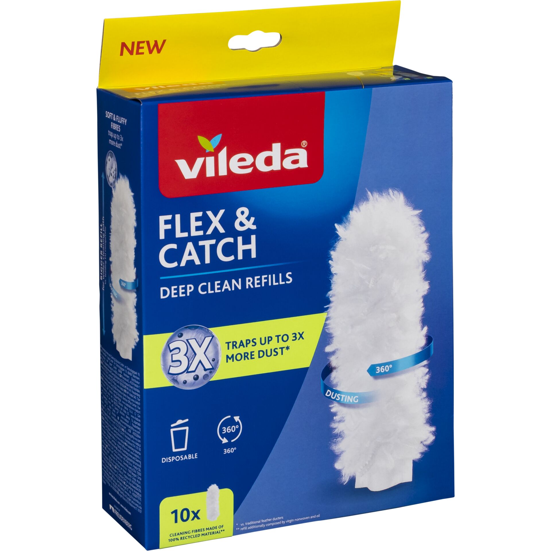 FLEX & CATCH, Tiefenreiniger Nachfüllpack, Staubtuch, 360° Rotation, Einweg