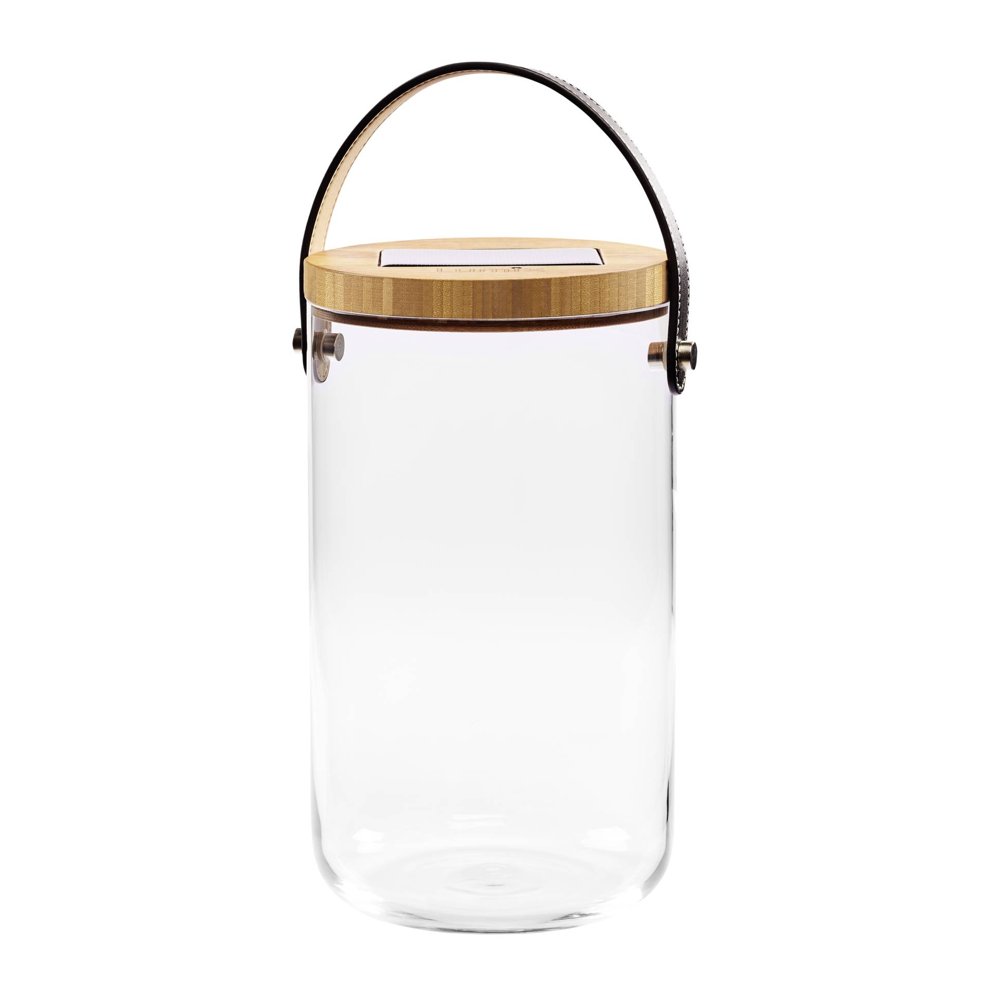 Glasgefäß, Vorratsglas, Trinkglas, Holzdeckel, Tragegriff