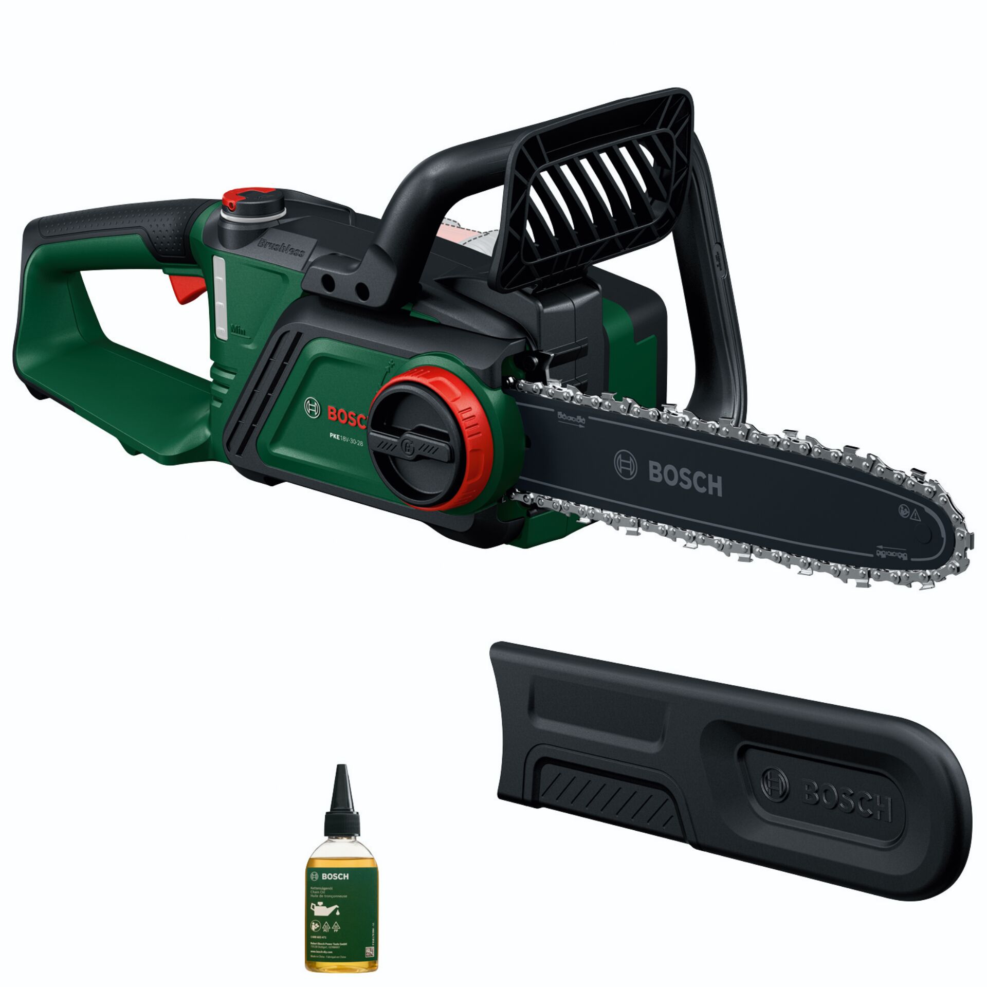 Kettensäge, Akku, Batteriebetrieben, Grün, Sägekette