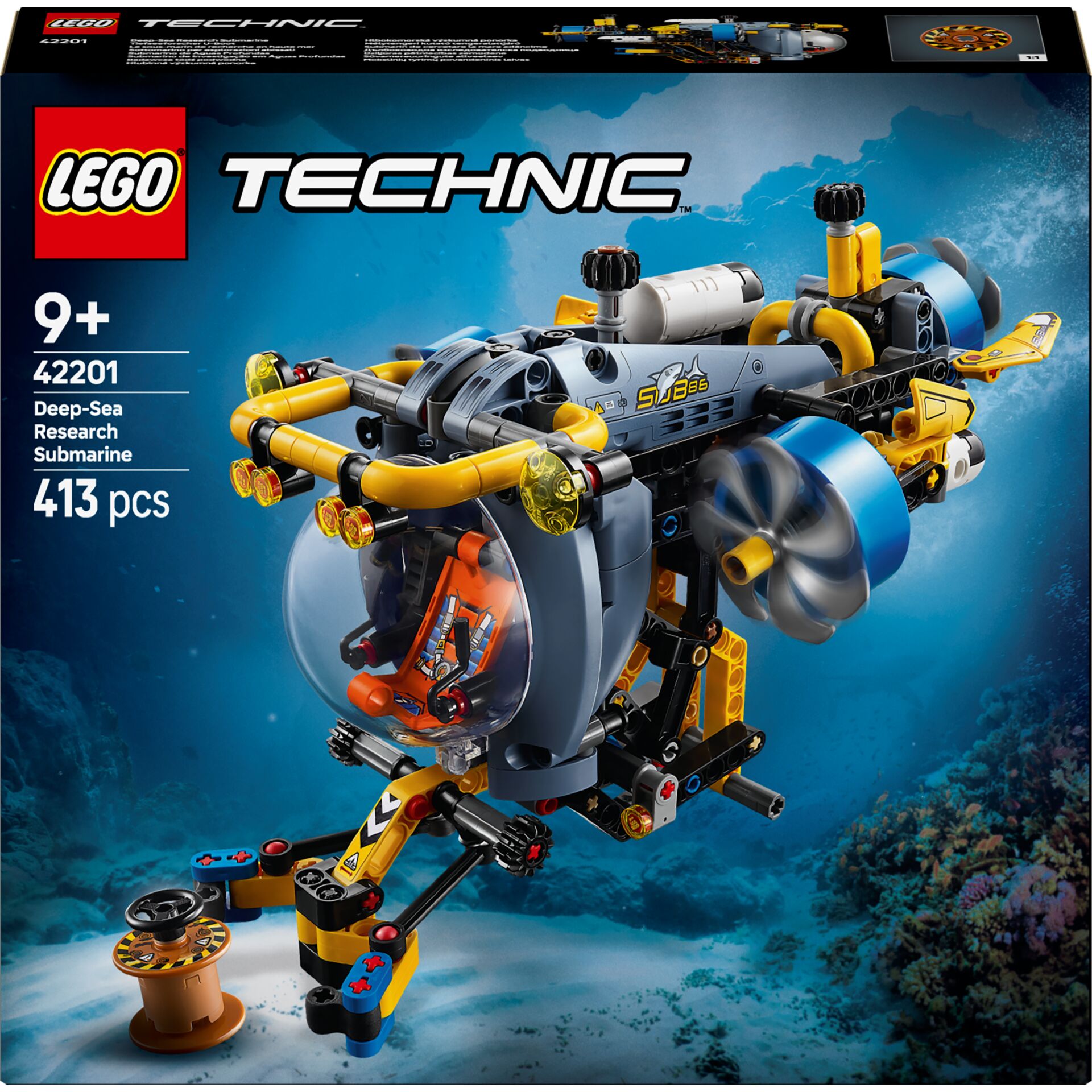 Tiefsee-U-Boot, Lego Technik, Unterwasser-Modell, 413-teilig, Deep-Sea Forschungs-U-Boot