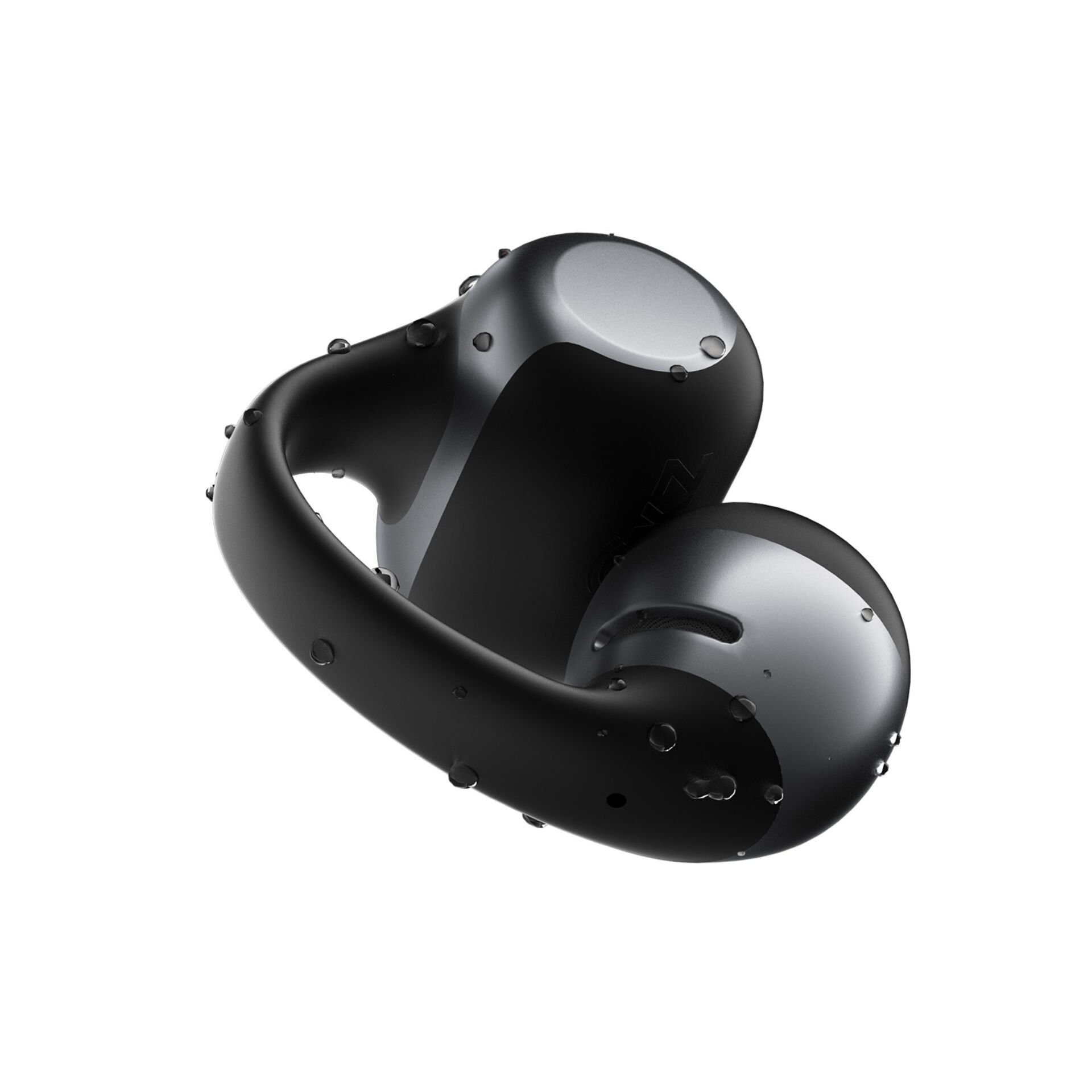 In-Ear Kopfhörer, Kabellose Ohrhörer, Schwarz, Silberne Akzente, Wasserdicht Tropfen