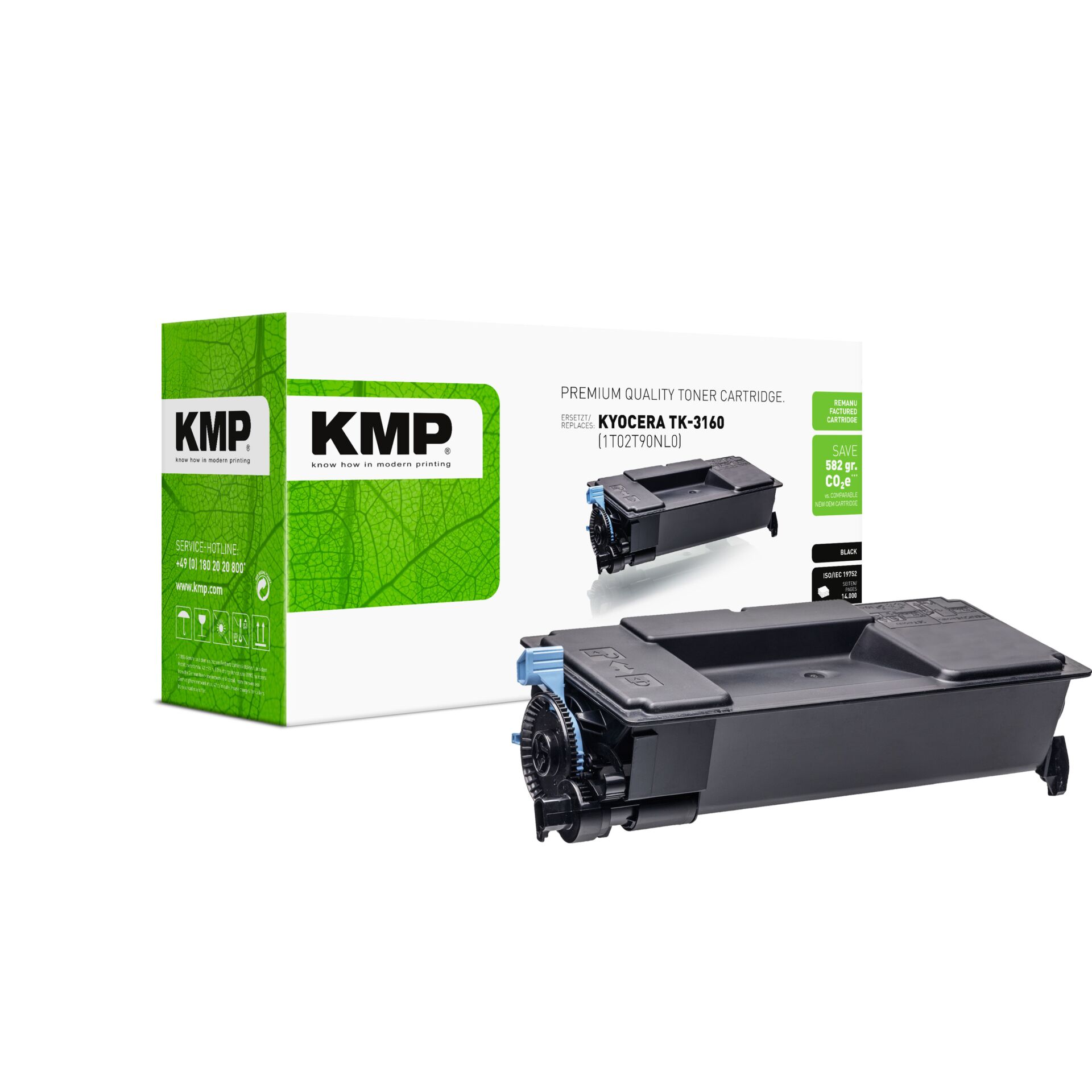 Adapter, Elektronik, Computer-Ausrüstung, Computerausrüstung, Tonerpatrone, TK-3160, KMP, Schwarz, Kompakt-Patrone