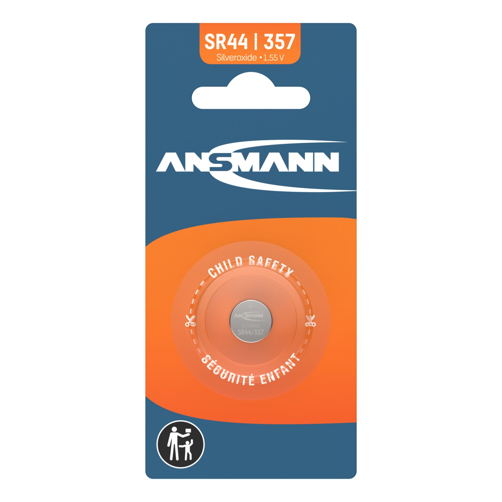 10x1 Ansmann 357 Silveroxid SR44