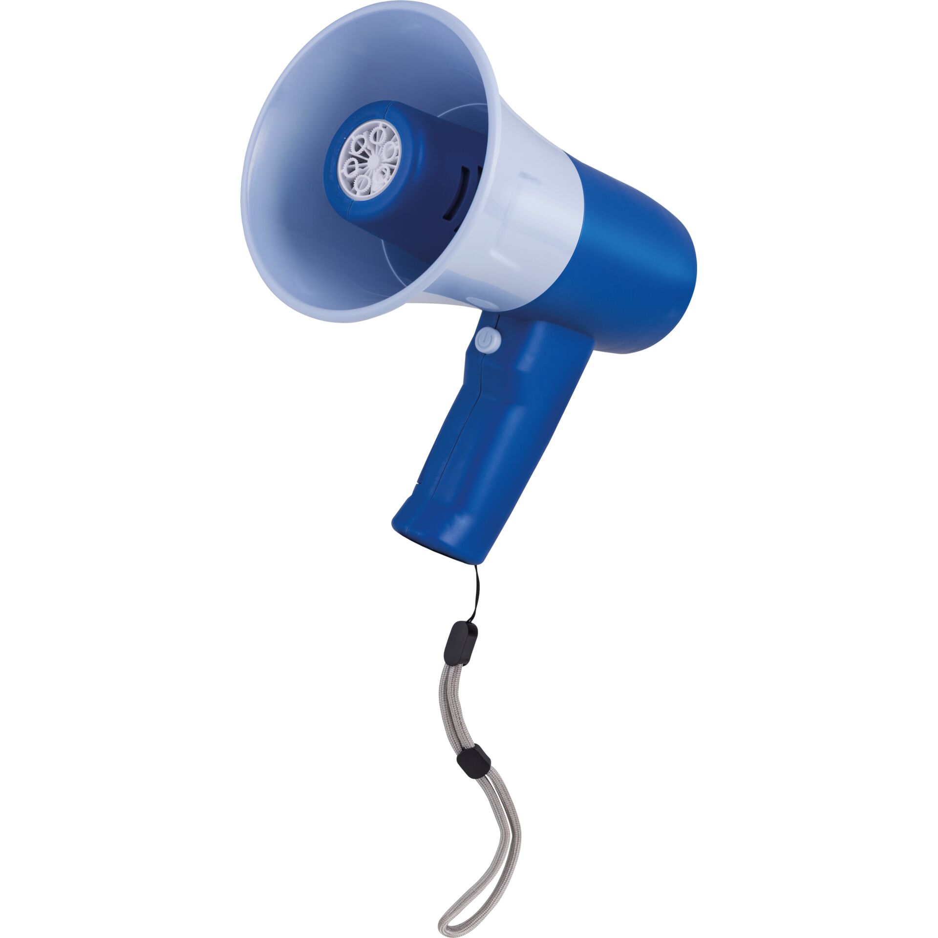 Lautsprecher, Megaphon, Handheld, Schnur/Trageband, blau