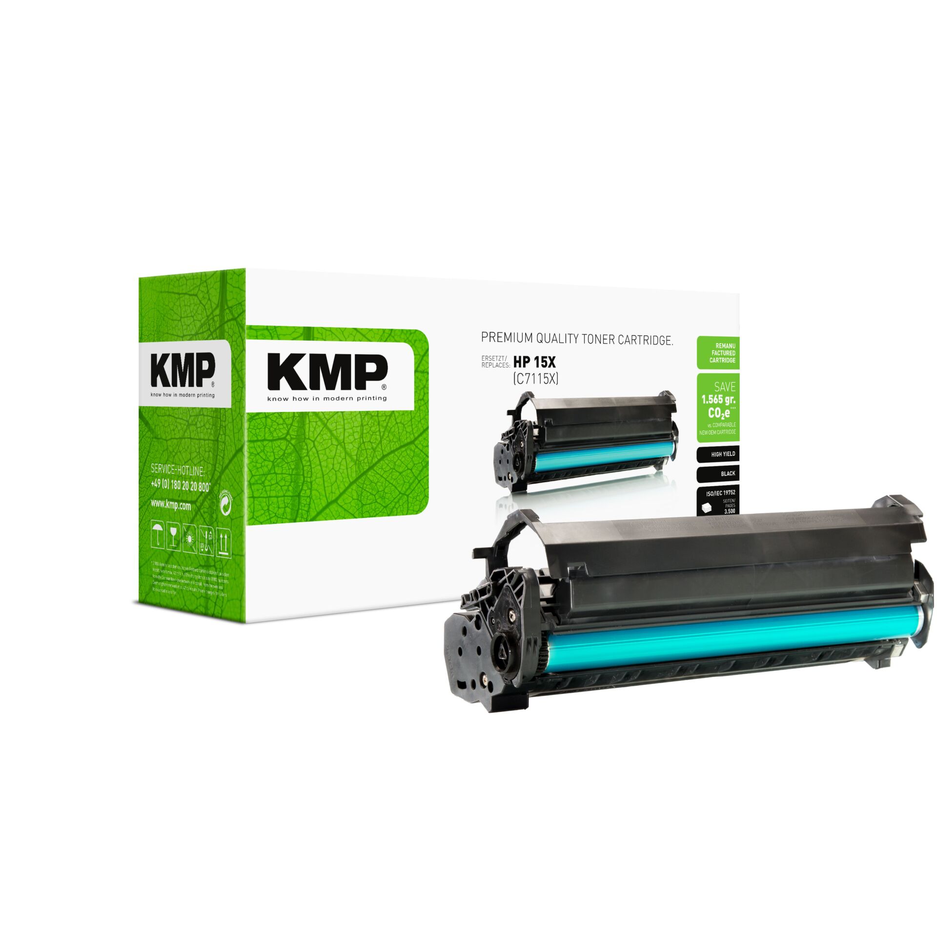 Computerausrüstung, Elektronik, Hardware, Maschine, Tonerpatrone, KMP, HP 15X, C7115X, Toner Cartridge