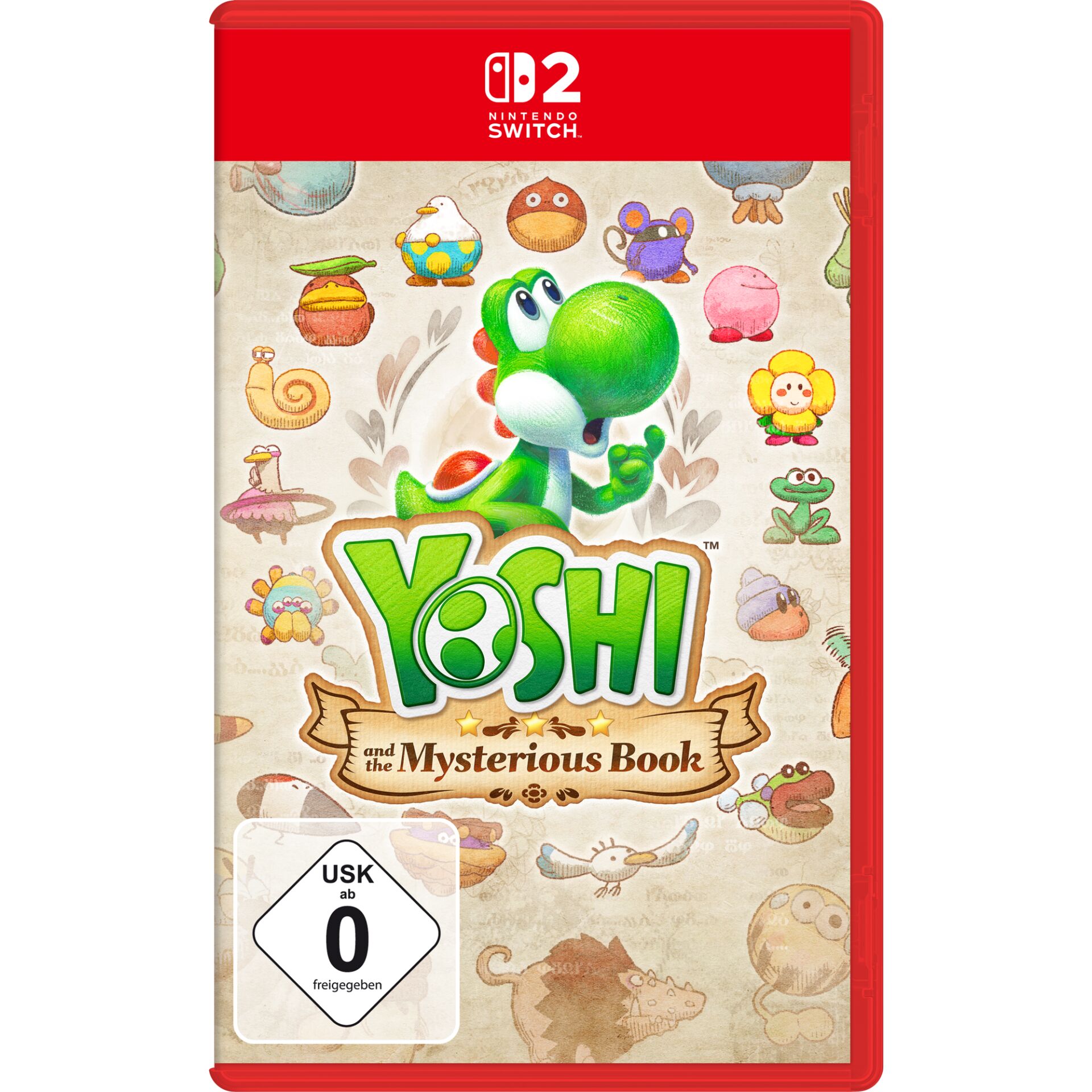 Nintendo Switch, Yoshi, Mysterious Book, green dinosaur, cartoon art