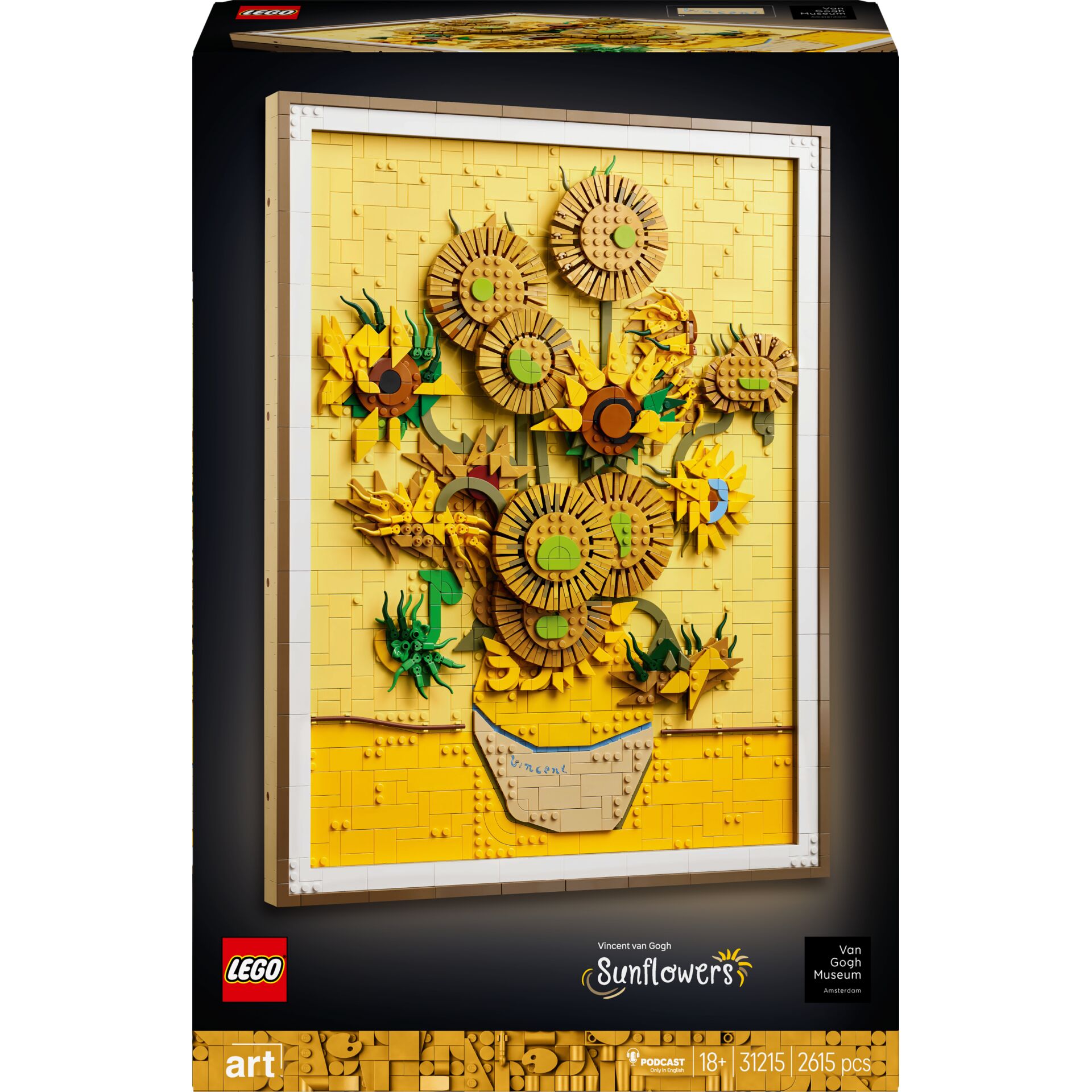 Lego, Sonnenblumen, Mosaik, Wandkunst, Gelbes Bouquet
