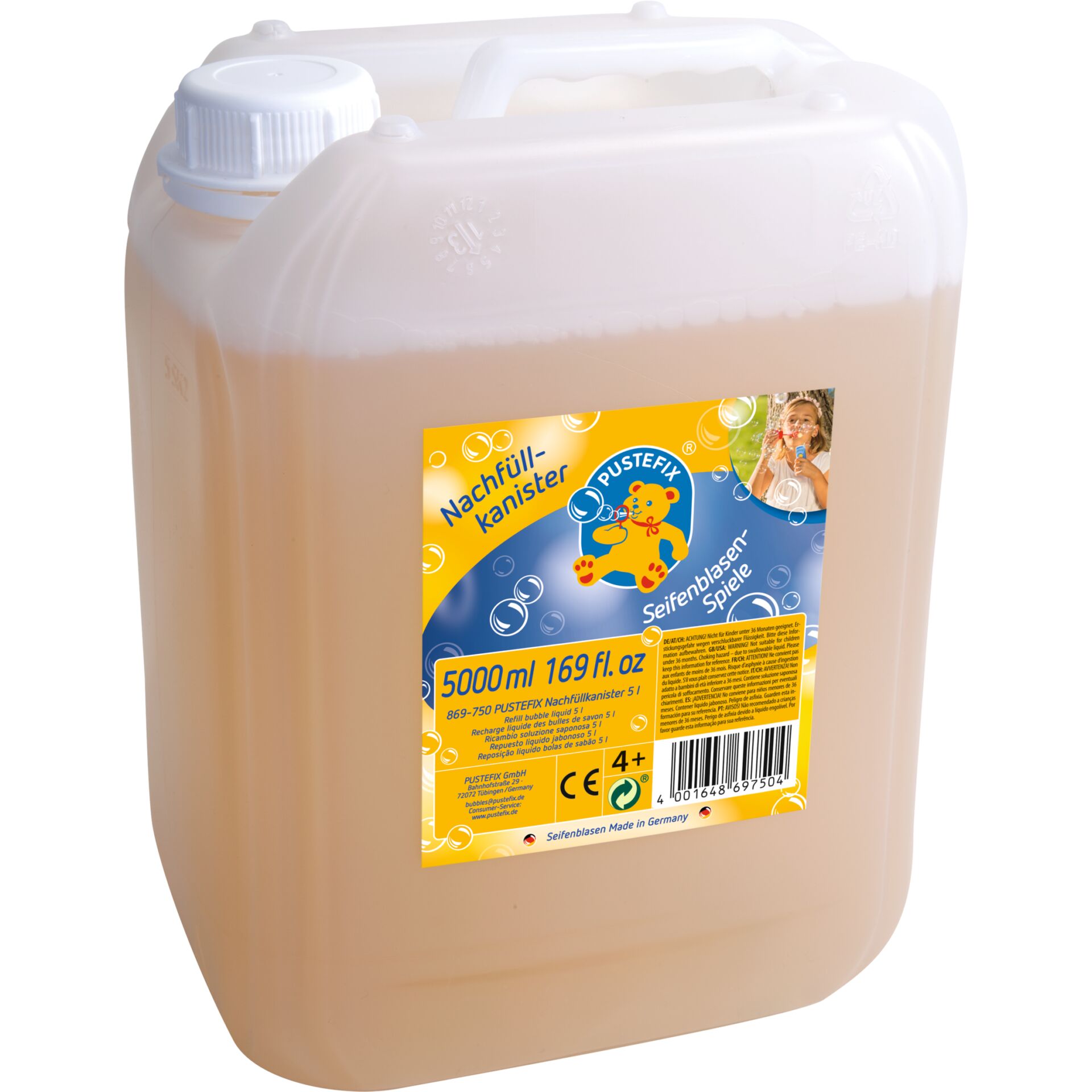 Großbehälter, Seifenblasen-Spielzeug, Nachfüllkanister, Flüssig, 5000 ml