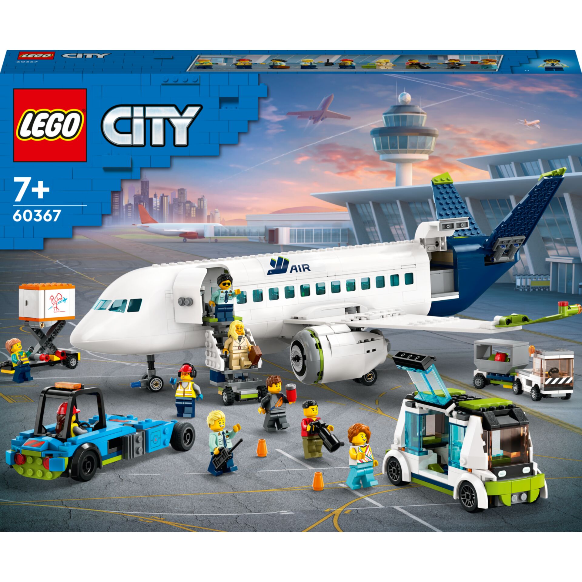 Lego City, Flugzeug, Flughafen, Minifiguren, Bodenabfertigung