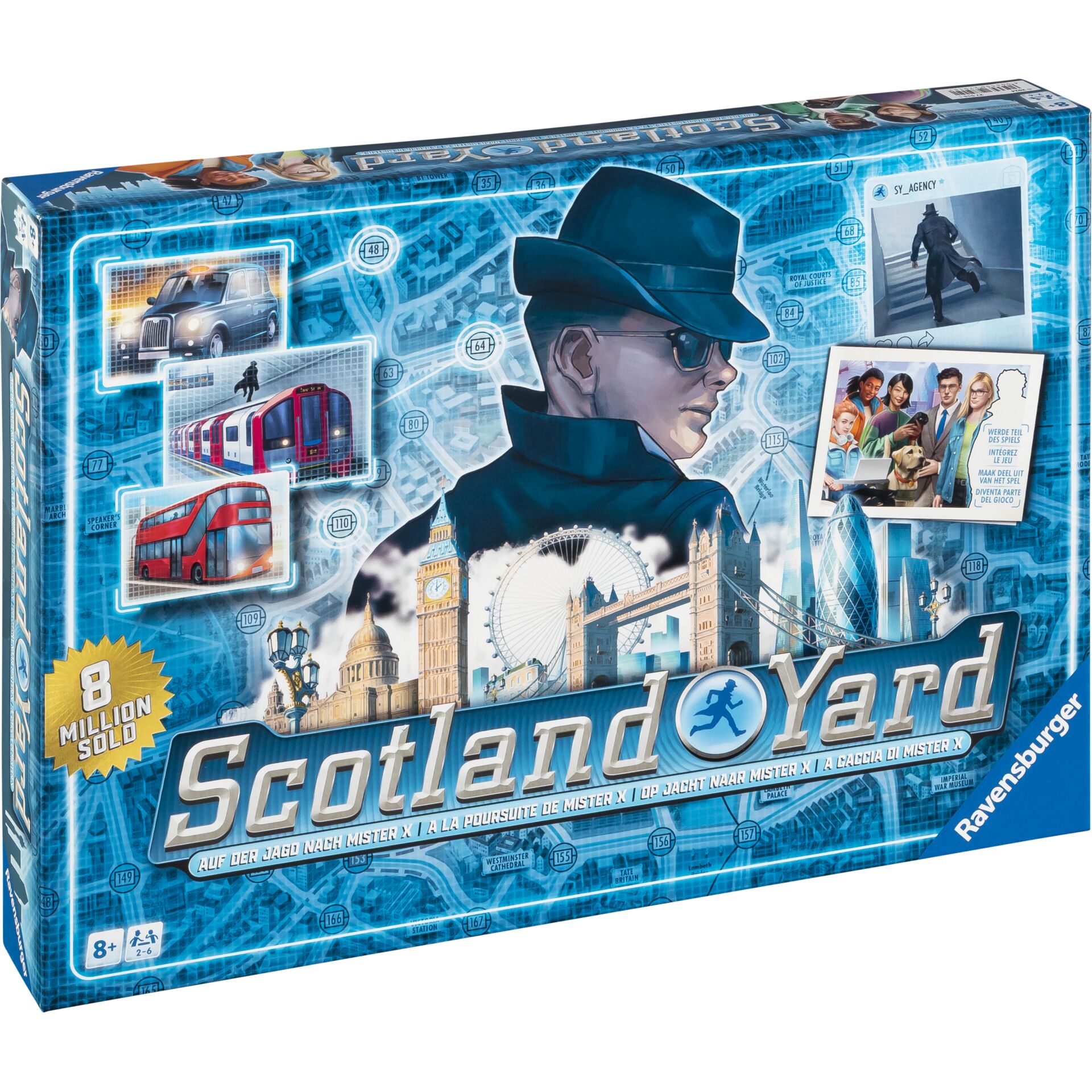 Hut, Bier, Erwachsener, Mann, Person, jigsaw puzzle, Scotland Yard, Brettspiel, blau, Mehrspielerspiel
