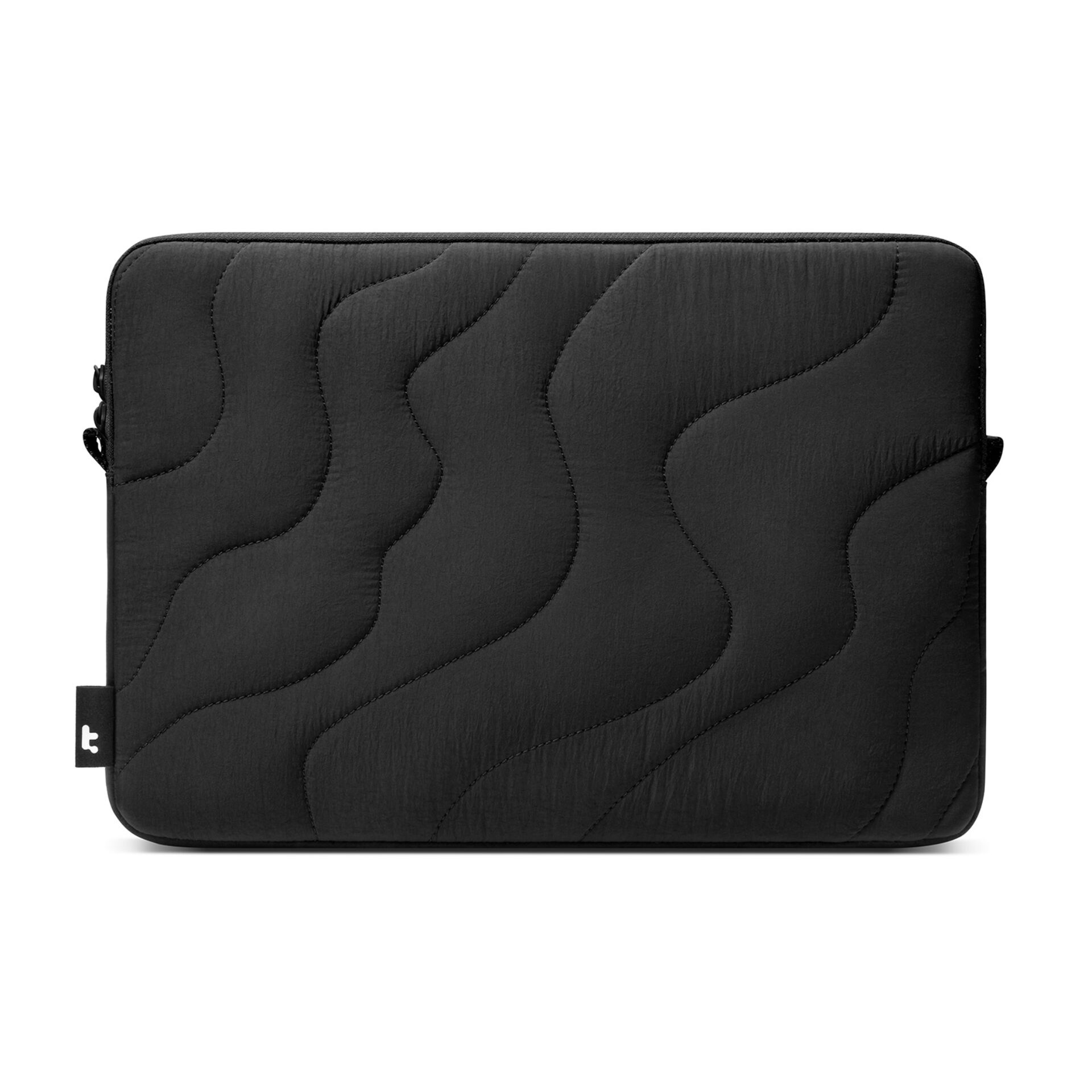 Laptop-Hülle, Schutzhülle, Kunstleder, Schwarz, Querriegel-Quetschung