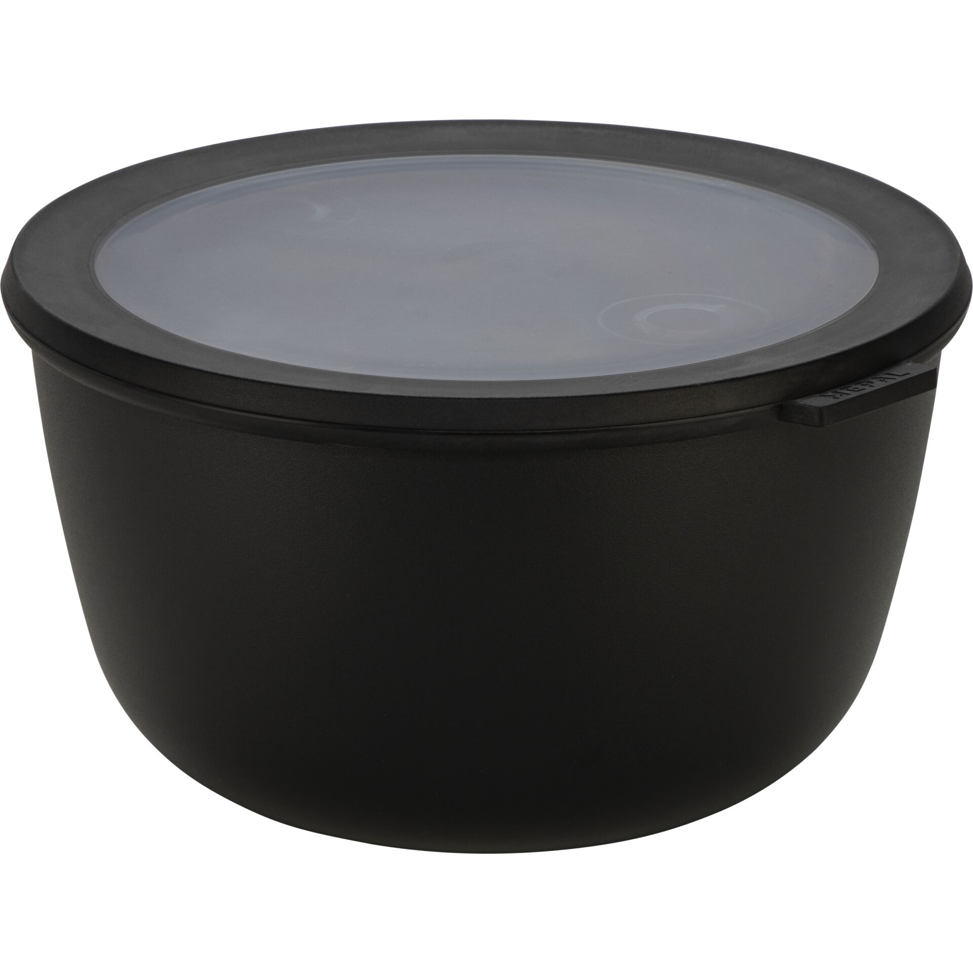 Salat-Schale, Glasdeckel, Schwarz, Stapelfähig, Küchenaufbewahrung