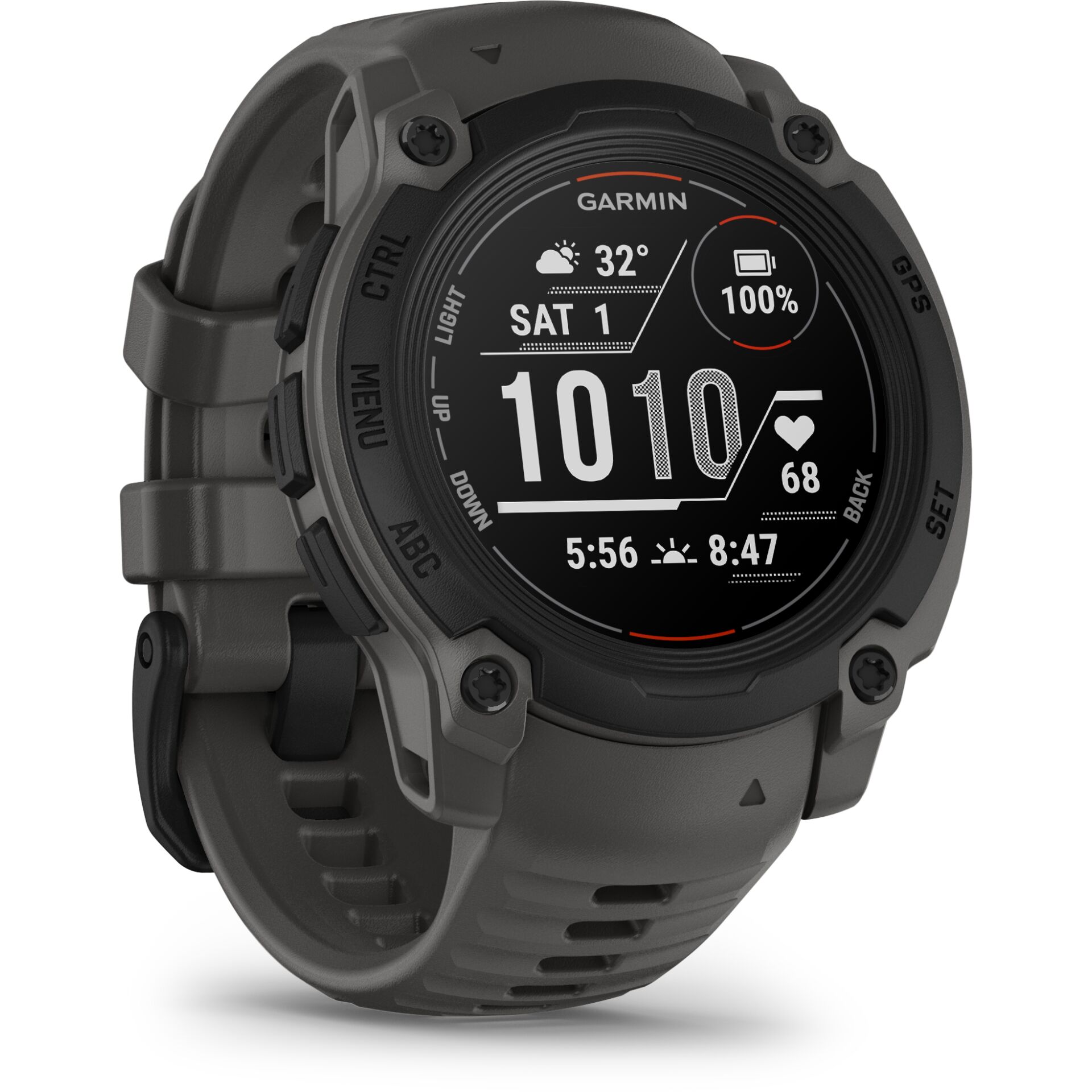 Uhr, Smartwatch, Garmin, Gehäuse, Gummiarmband
