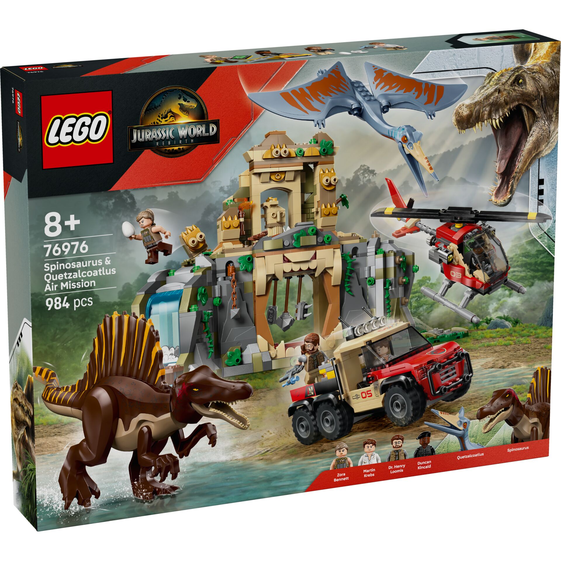 Lego, Jurassic World, Spinosaurus, Quetzalcoatlus, Luftmission