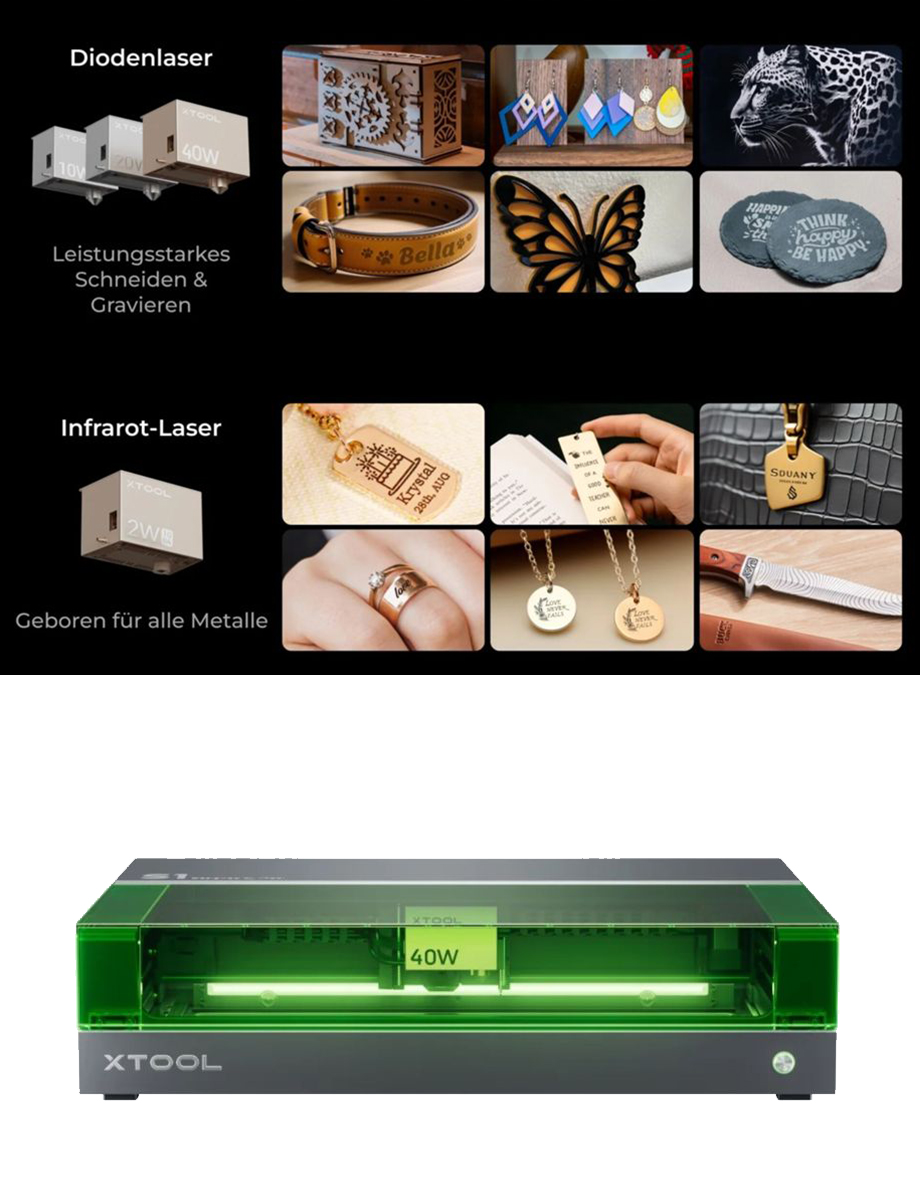 Diodenlaser, Infrarot-Laser, Gravurmaschine, Lasercutting, 40W Laser