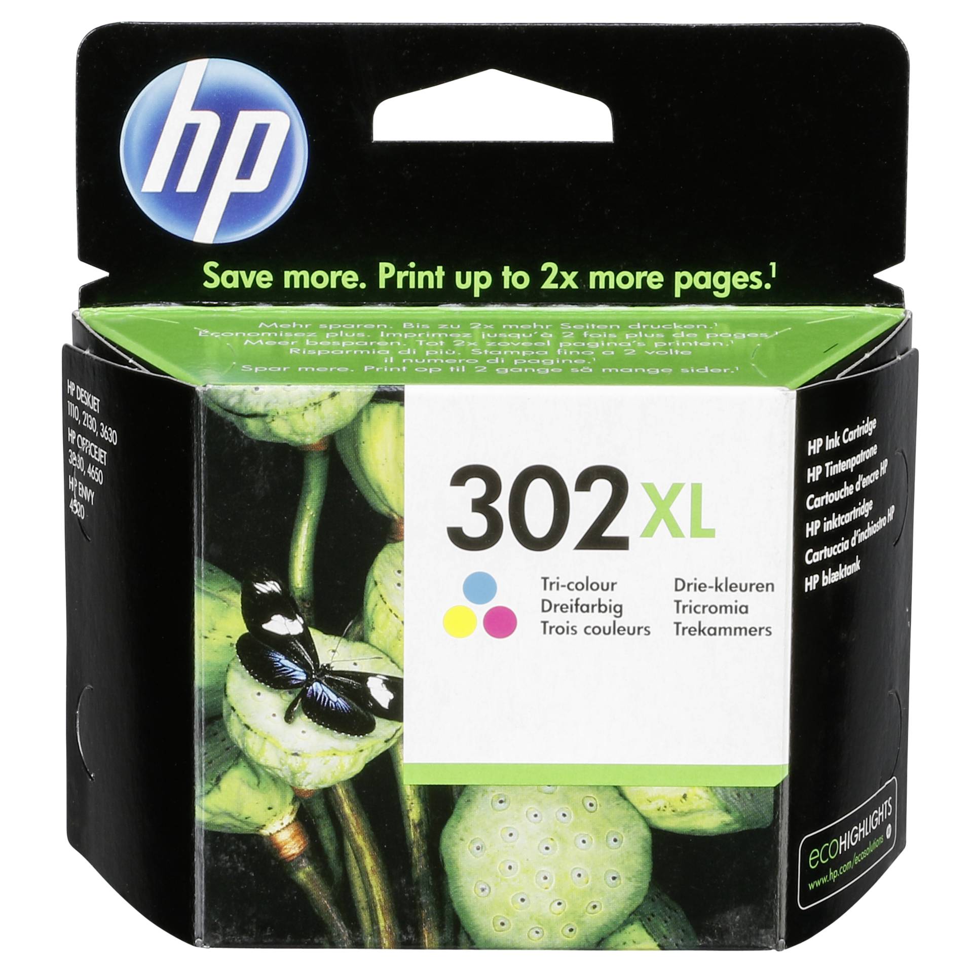 HP F6U67AE Tintenpatrone  3-farbig No. 302 XL