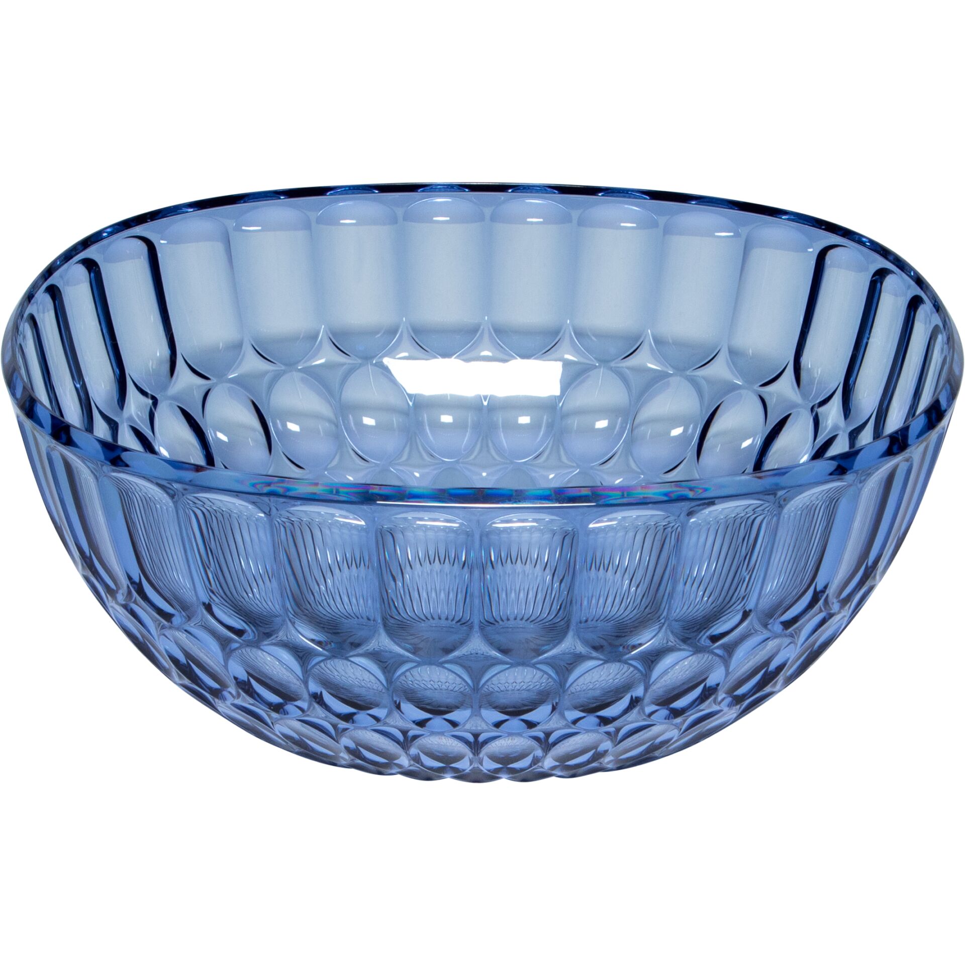 Glasschale, blaues Glas, strukturierte Oberfläche, transparente Schale, Küchenutensil