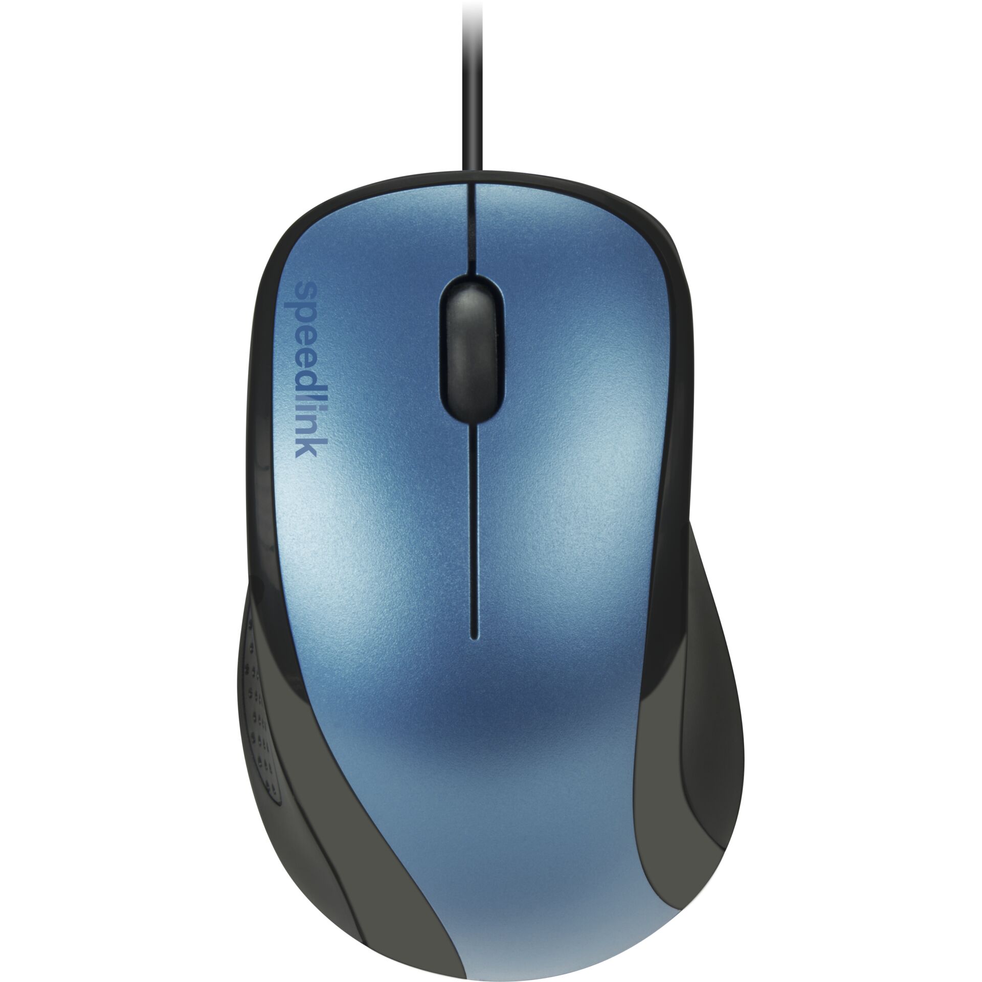 Computer-Maus, USB, verkabelt, blau, ergonomisch