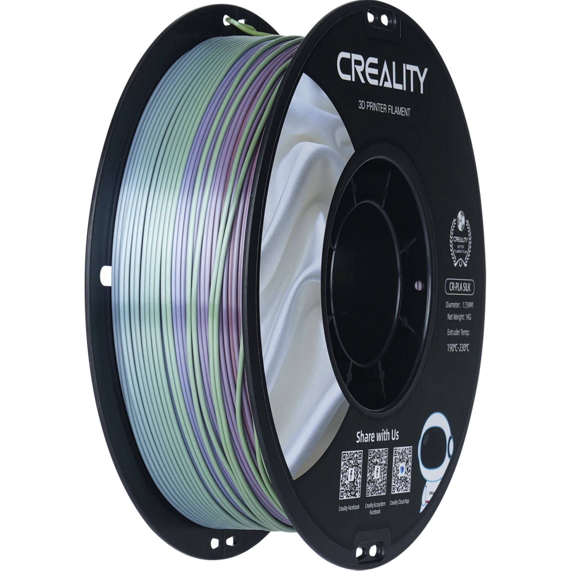3D-Druck-Filament, PLA-Filament, Mehrfarbig, Spule, Filament-Rolle