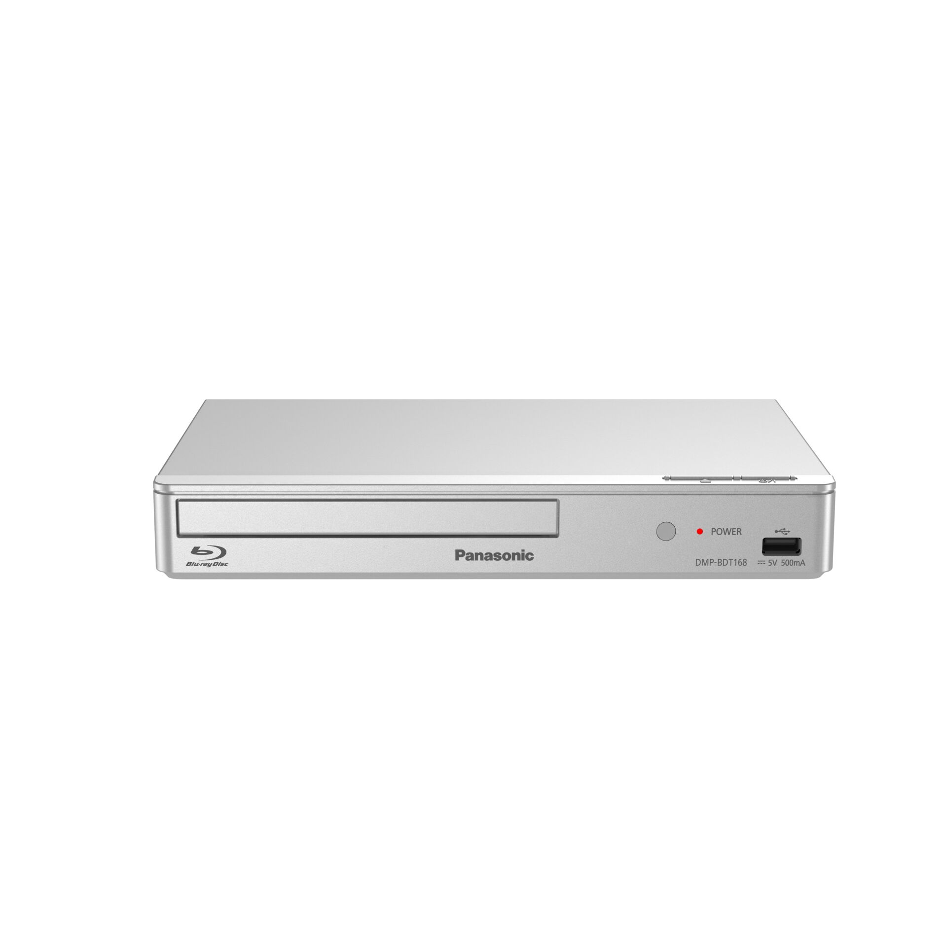 Blu-ray Player, Panasonic, Silber, DMP-BDT165, Slot-Ladegerät