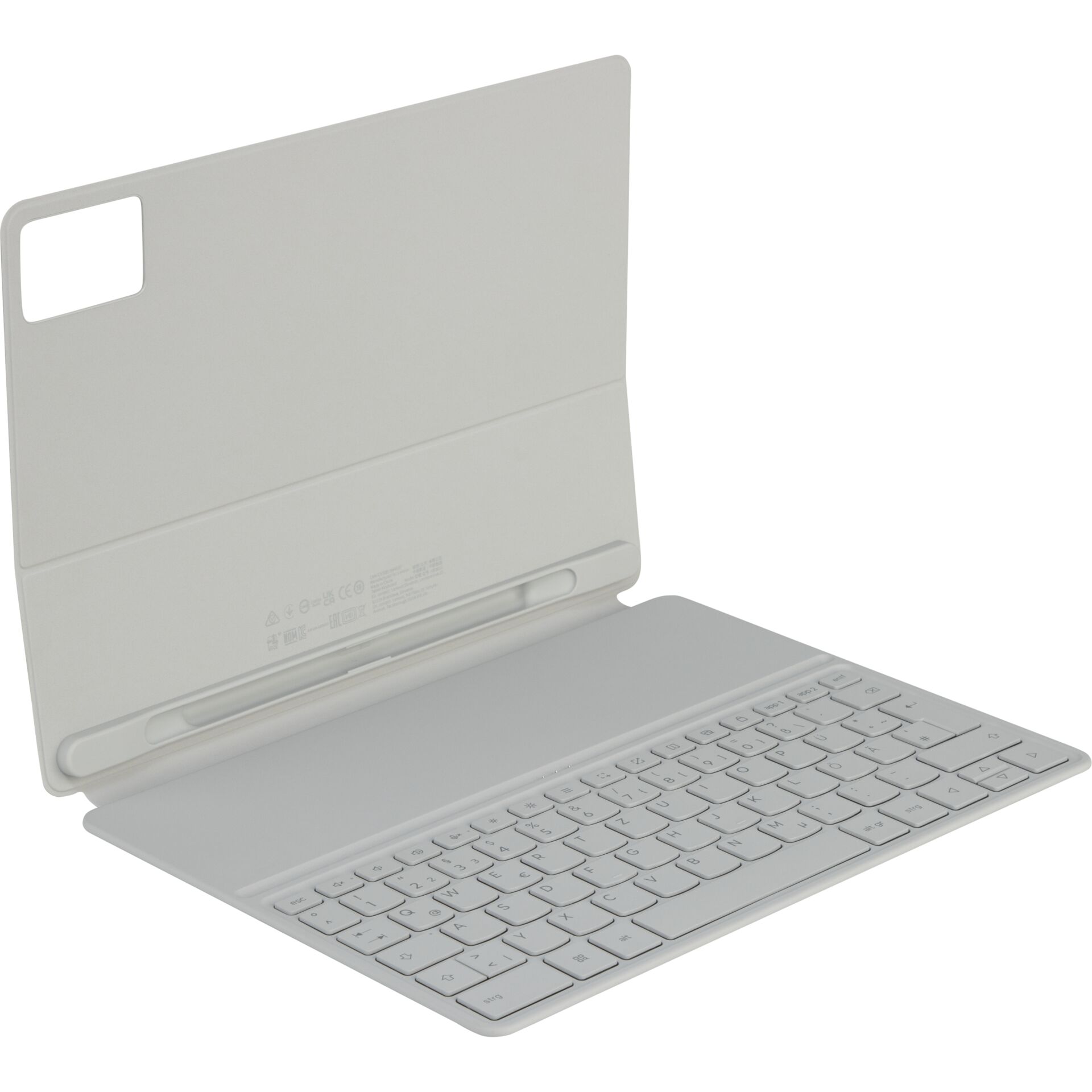Tastaturhülle, Schutzhülle, Magnetischer Stand, Clipboard-Design, Kameralochung, Tastatur, Kompakt, Schutzhülle, Weiß, Tastaturabdeckung