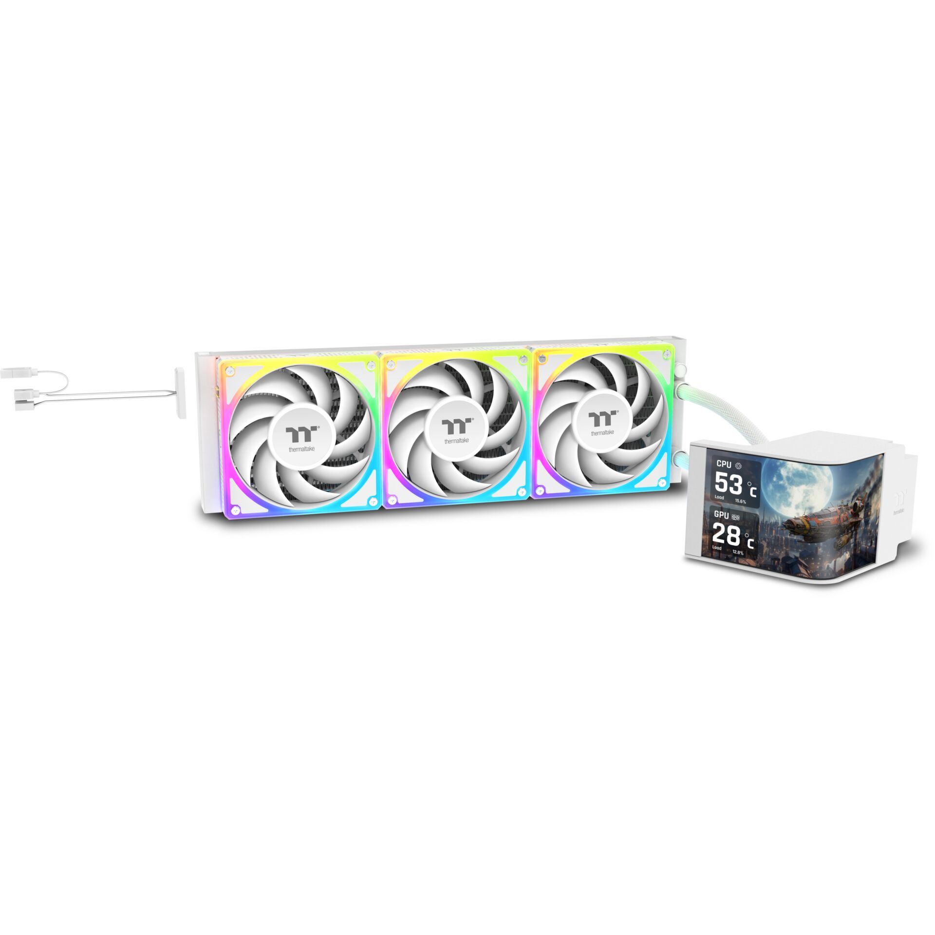 grafikkarten-kühler, RGB, 3-fan, liquide-kühler, computer-kühlung