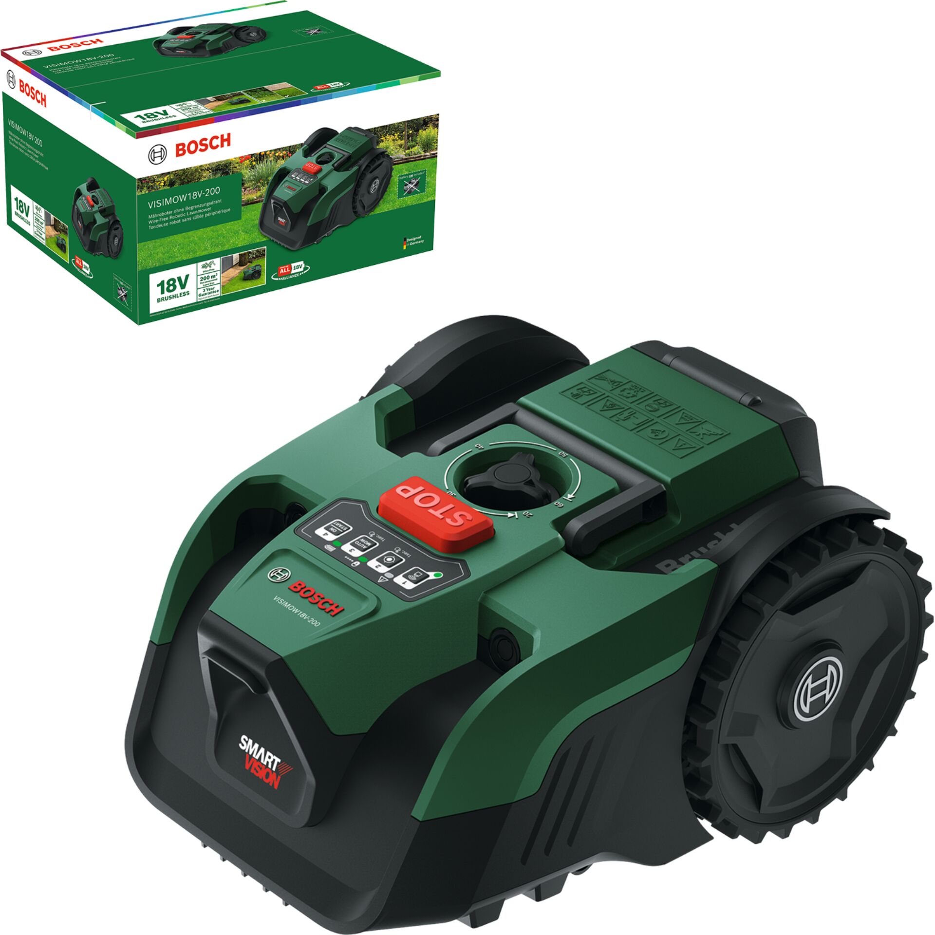 Rasenmäher, Akku-Rasenmäher, 18V, Brushless, Bosch Smart