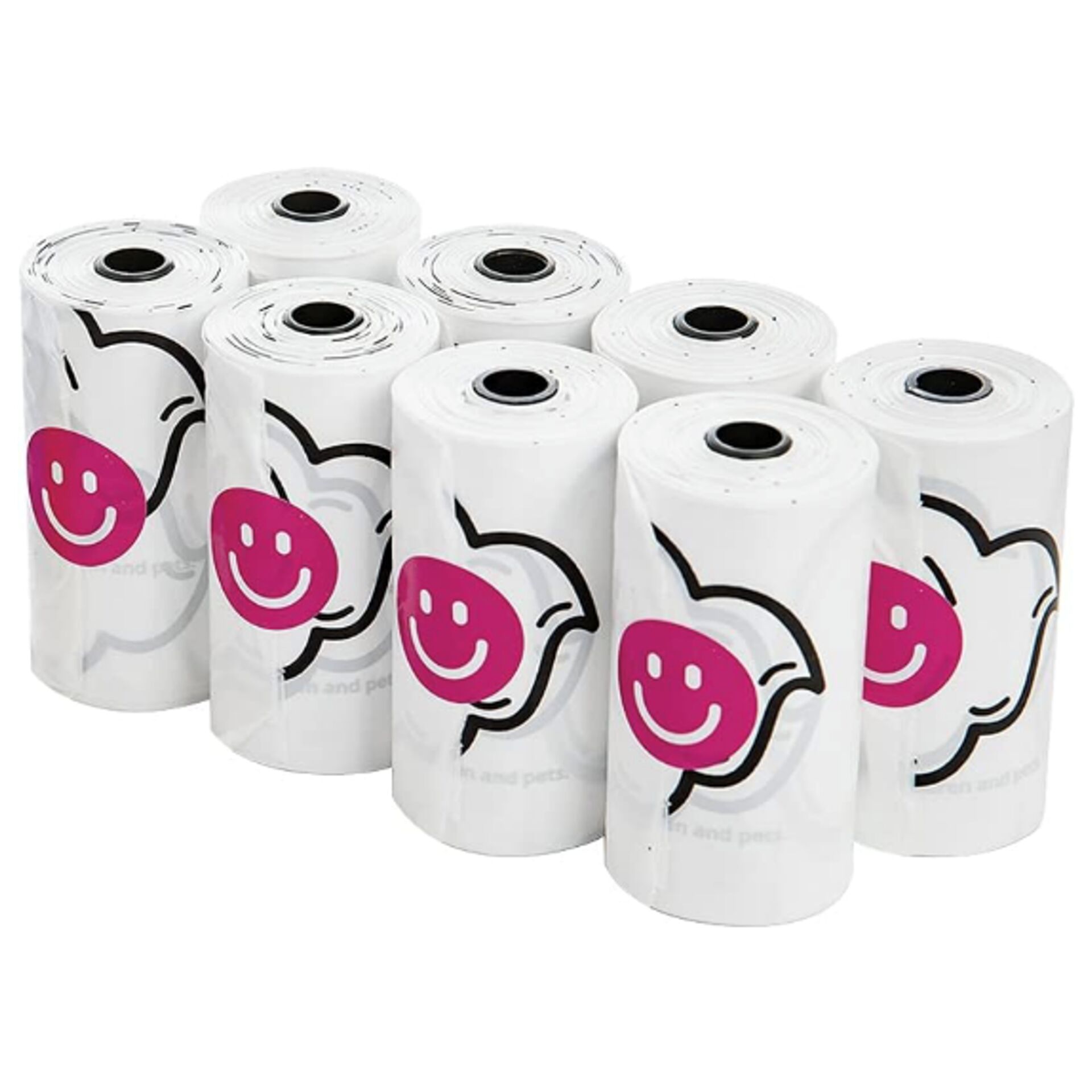 Toiletpapier, Papiertücher, Rollen, Weiß, Bedrucktes Muster