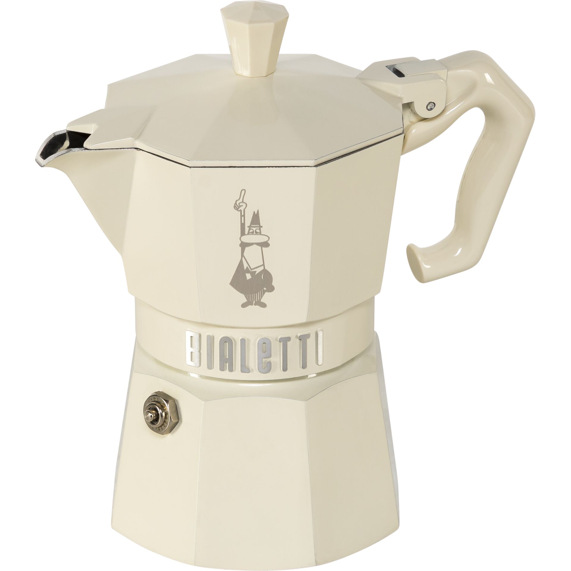 Kaffeemaschine, Kaffeemokka, Kaffee-Topf, Stil: Retro, Cremefarbene Mokka