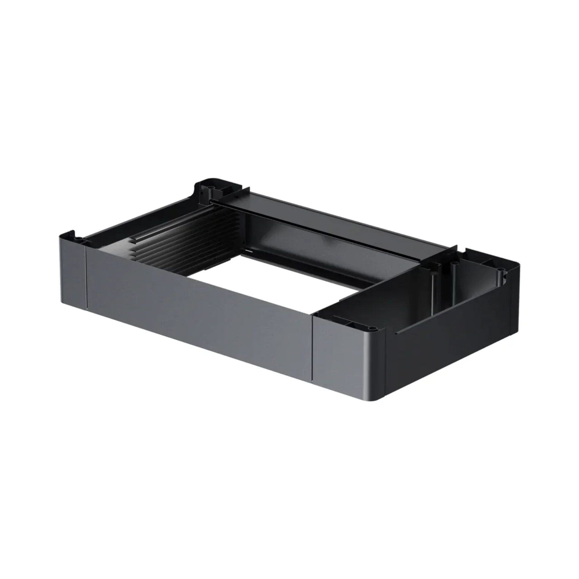pcb tray, drawer insert, slide rail, black plastic, organization tray