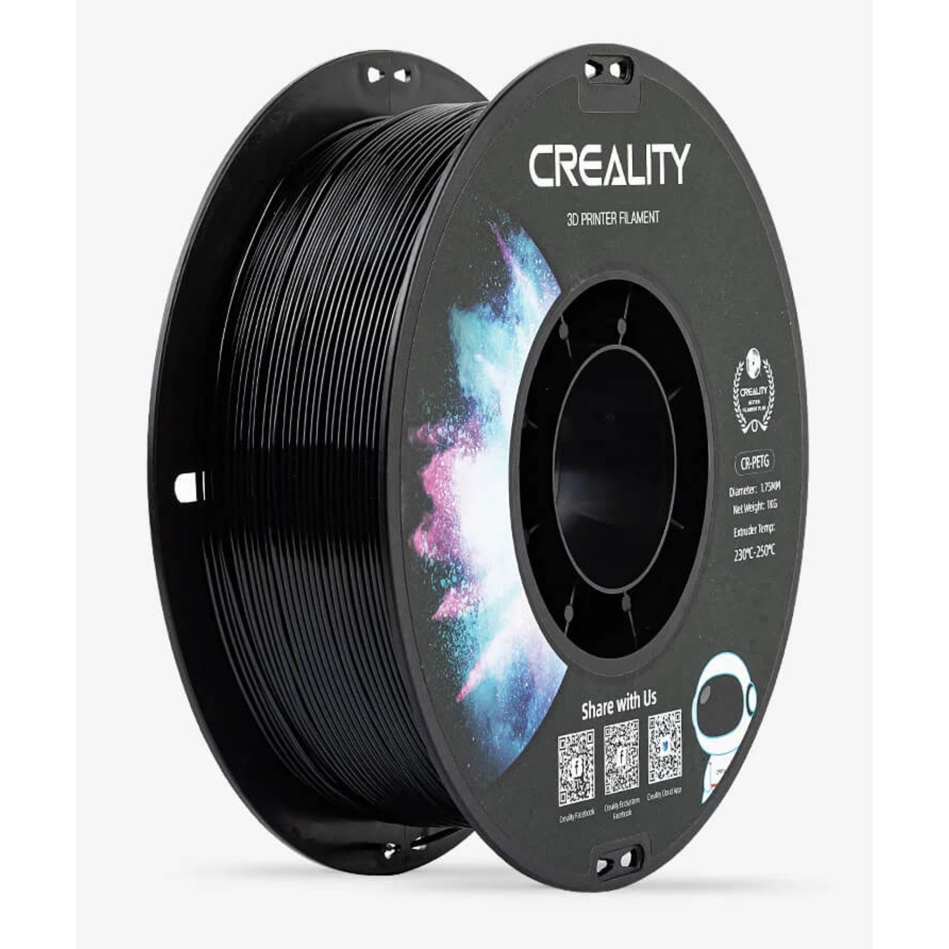 3D-Druck-Filament, schwarzes Filament, Spule, Filament-Rolle, 3D-Druckmaterial