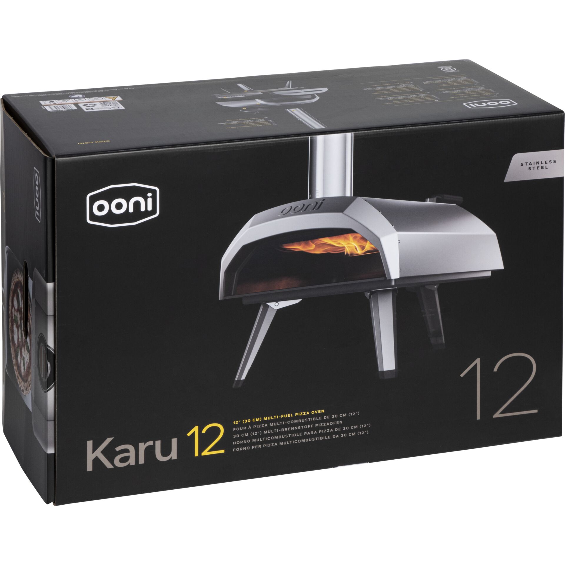 Pizzaofen, Gasgrill, Edelstahl, Klappbeine, 12 Zoll