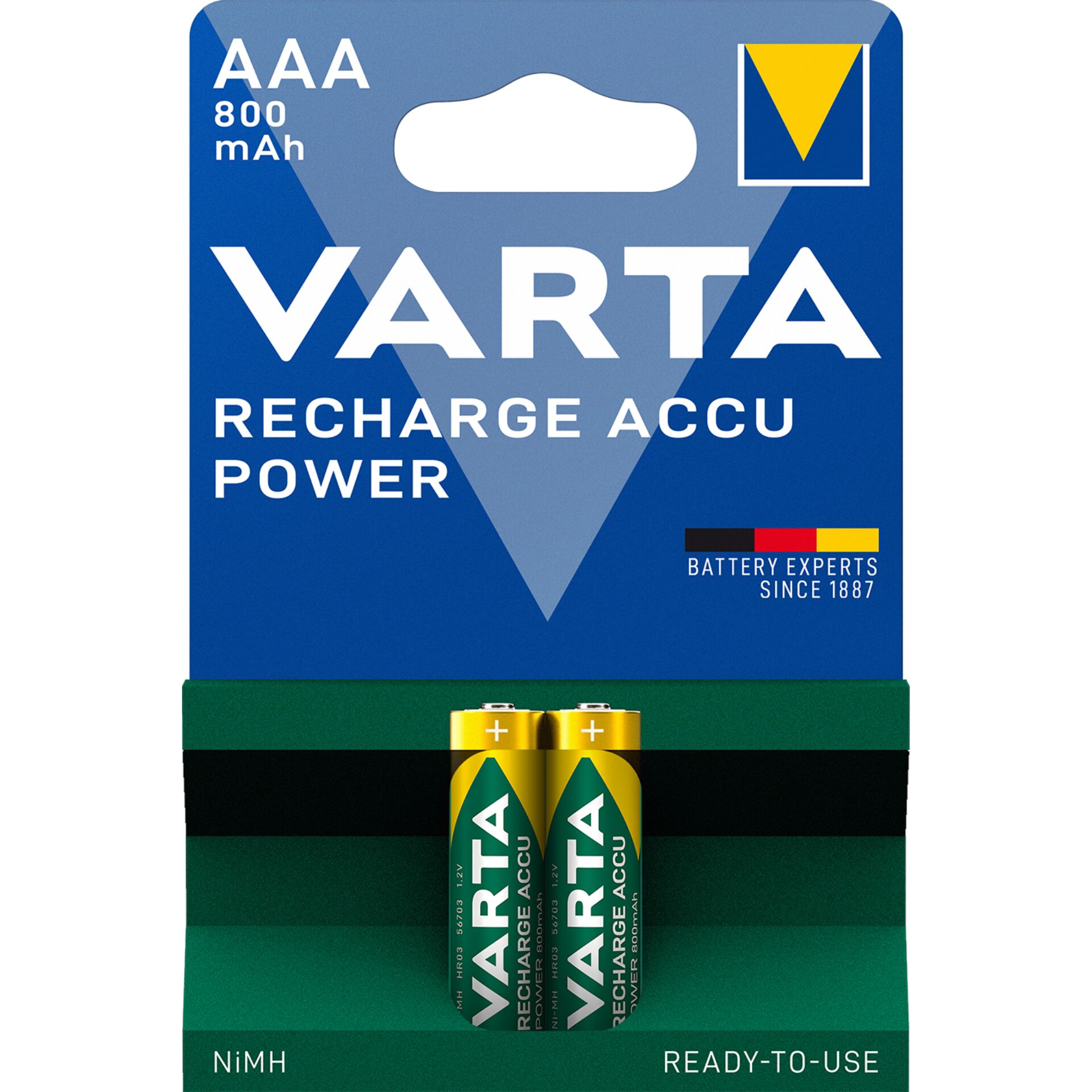 50x2 Varta Rechargeable Accu  NiMh 800 mAh Micro VPE Masterk.