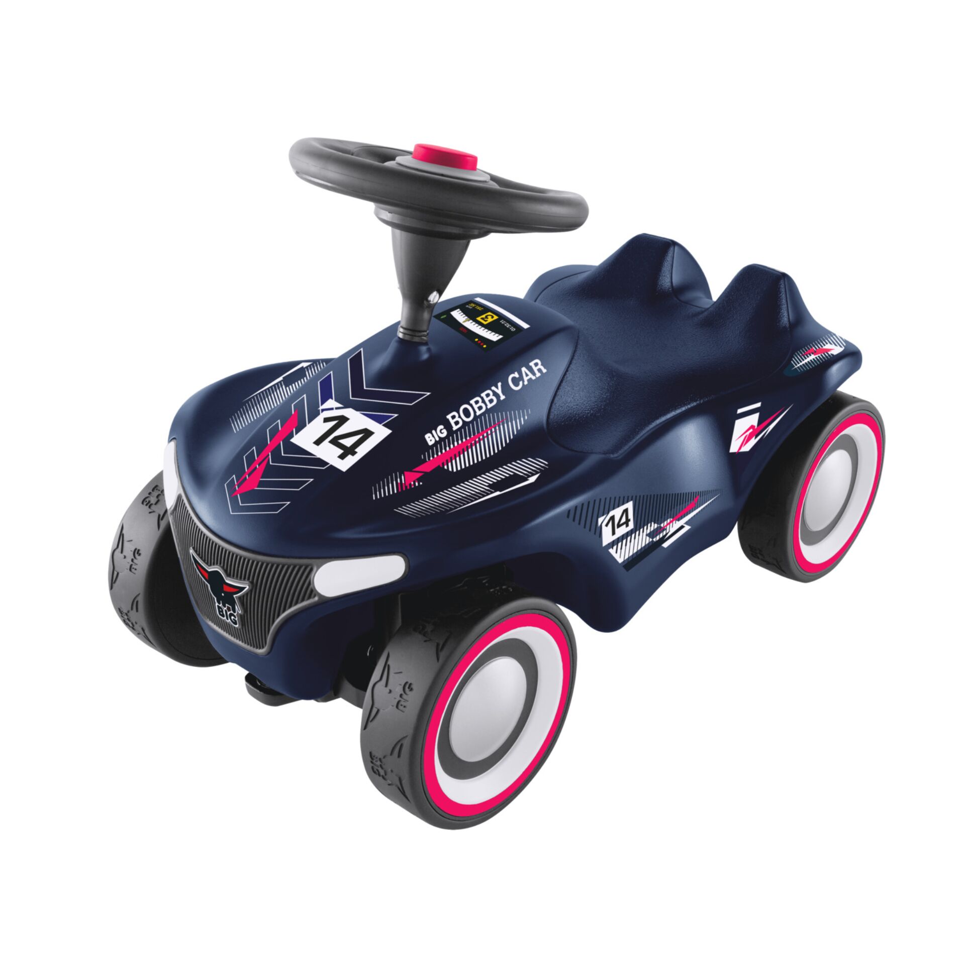 Rennwagen, Kinderfahrzeug, Kidycar, Navy Blau, Rennstreifen