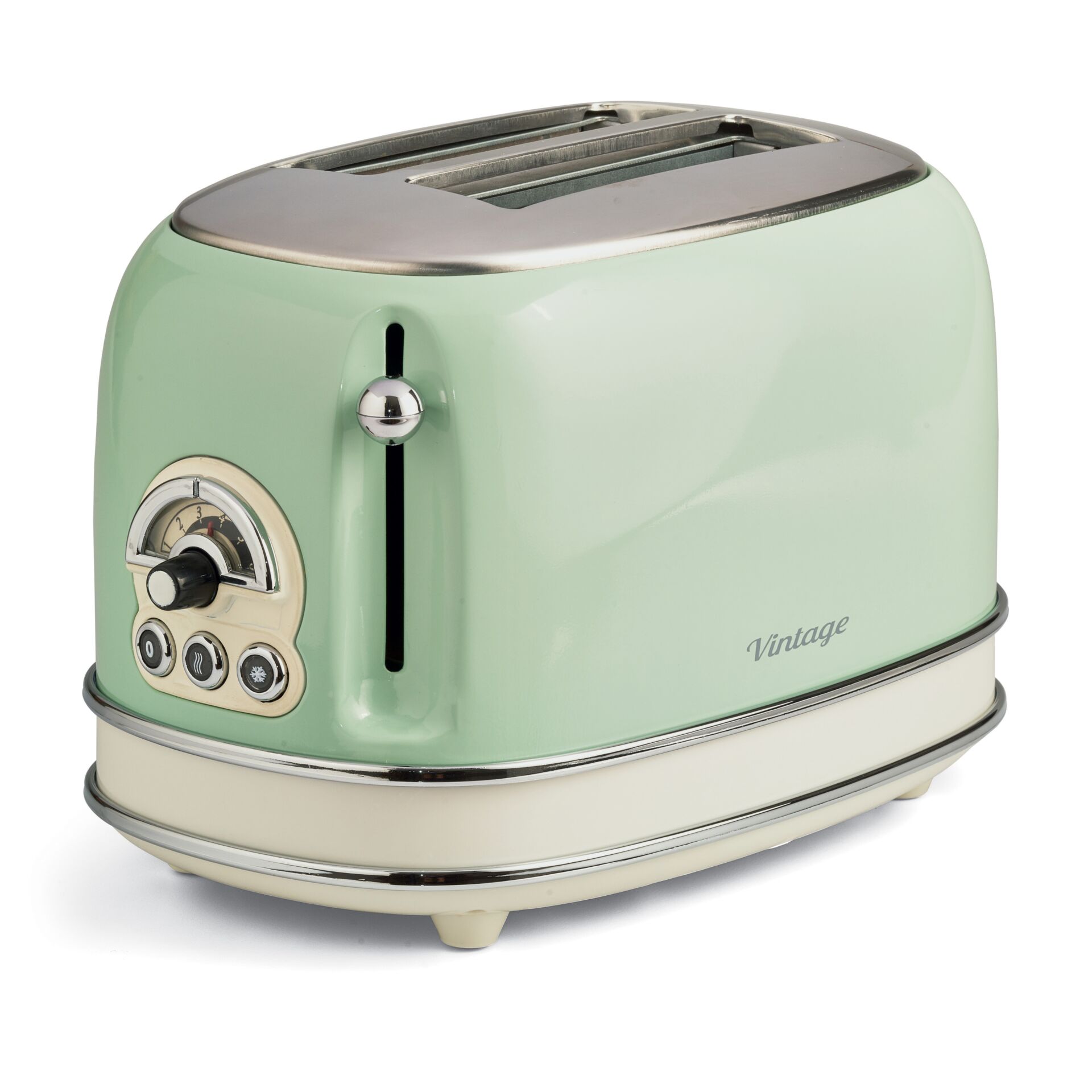 Toaster, Retro, Mint, Chrom- Akzente, 2-Scheiben Slots