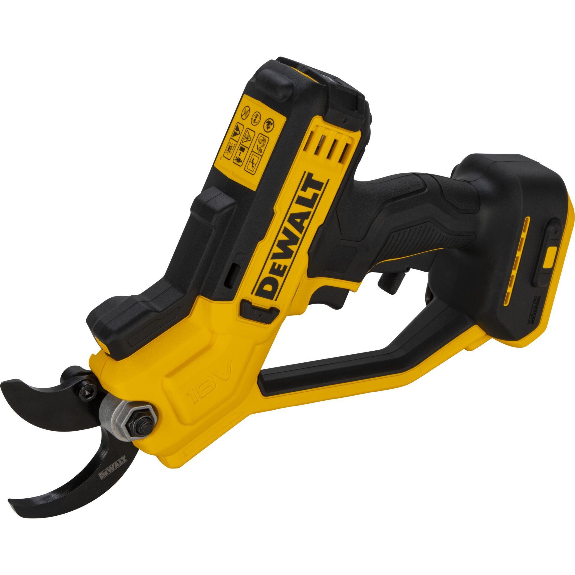 Akku-Heckenschere, Pellentechnik, Gehäuse Gelb-Schwarz, 2-Gang?, DEWALT Symbol