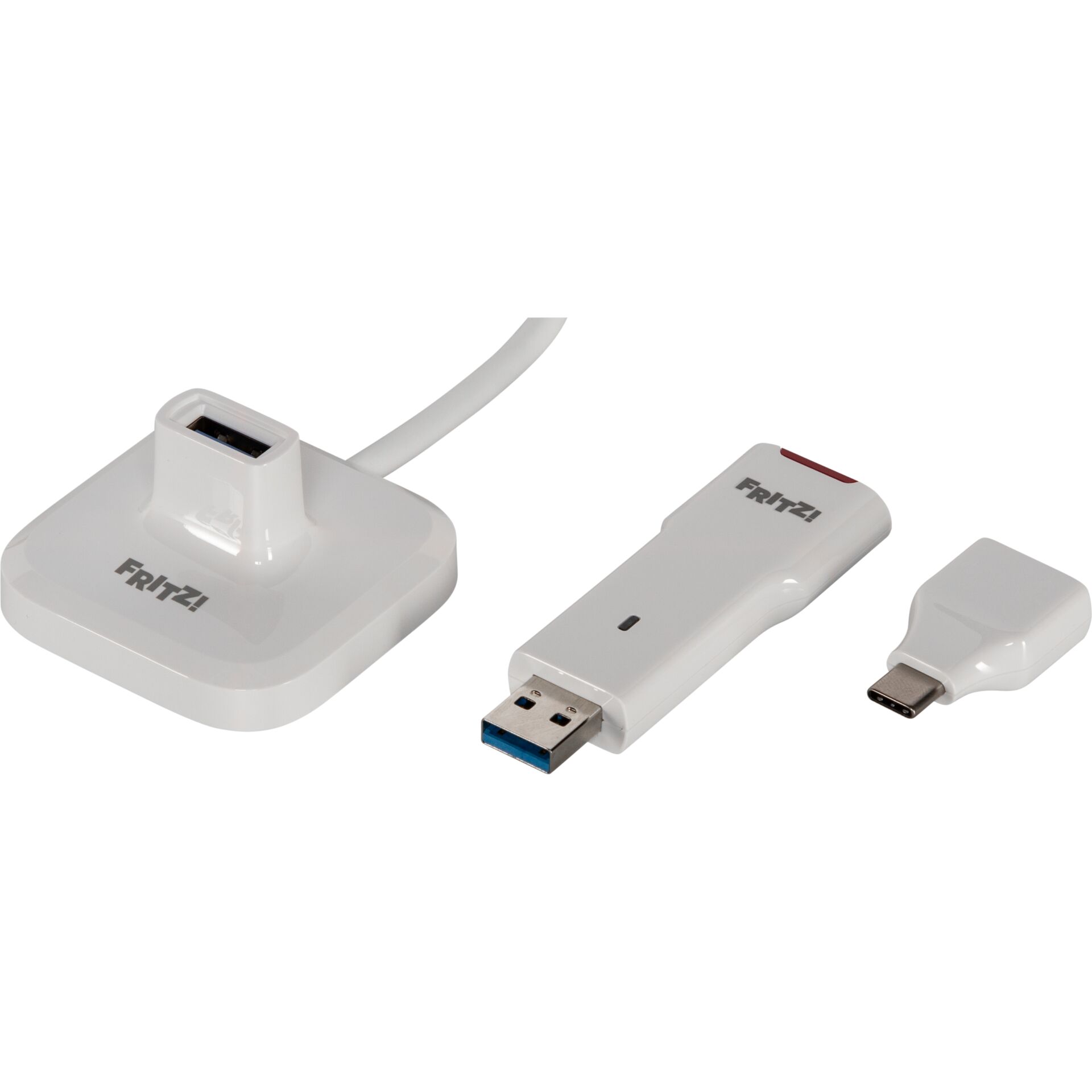 USB-C Adapter, USB-A Adapter, White, Cable, Adaptor