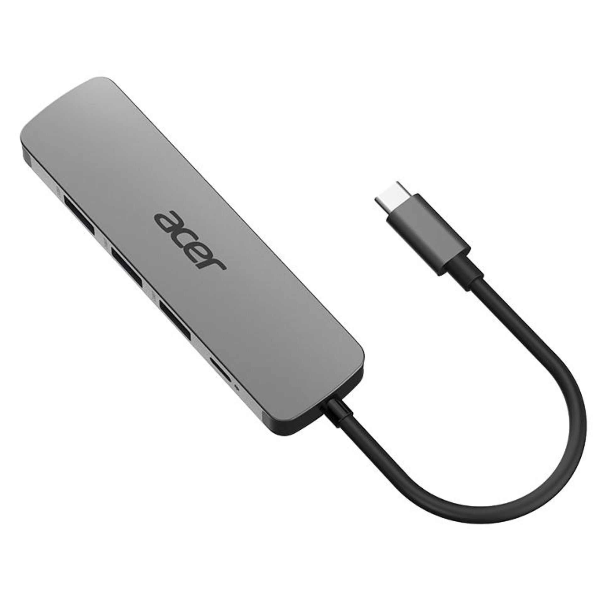 USB-C Hub, Aluminium-Dongle, HDMI Adapter, Type-C zu USB-C, Silbergrau