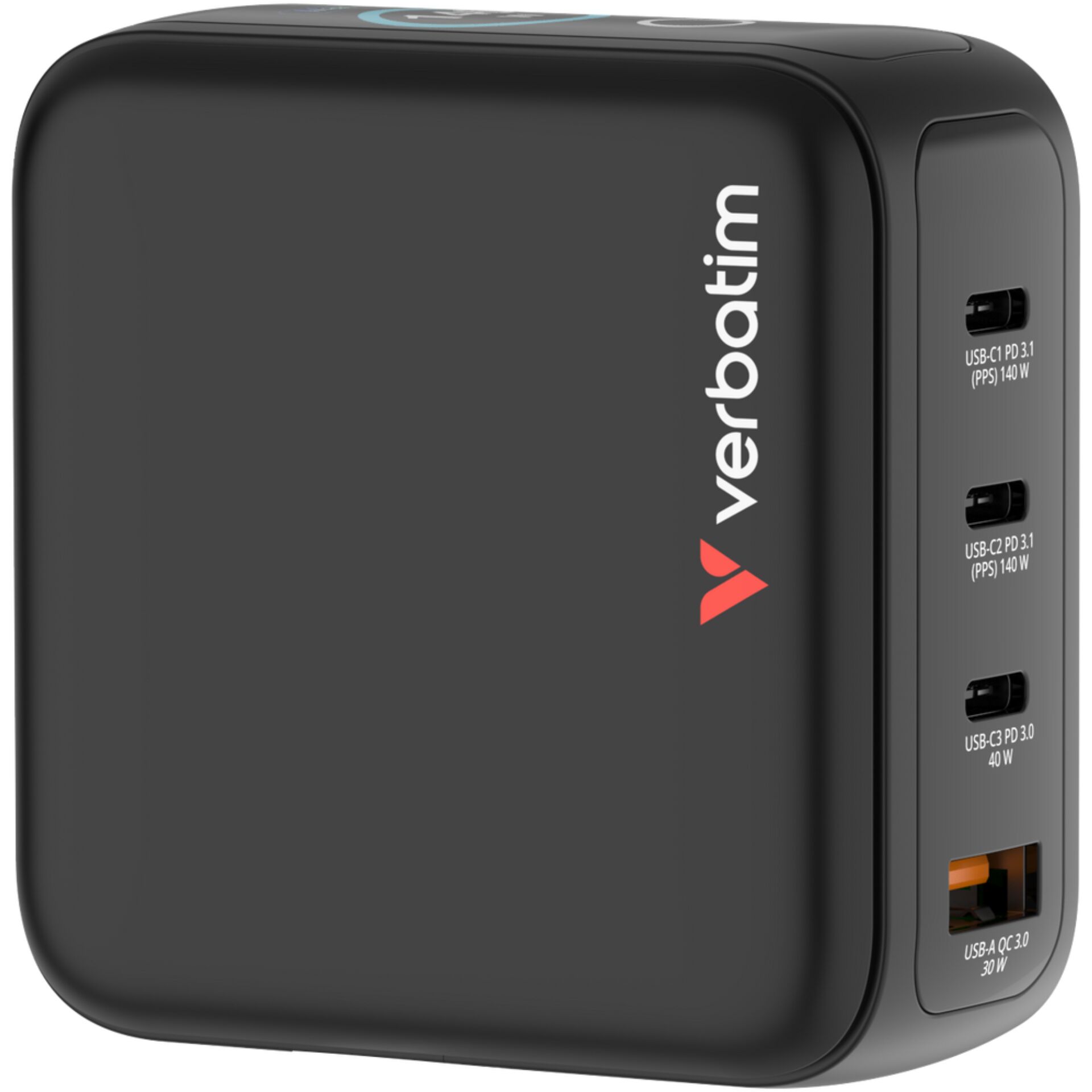 ladegerät, usb-c, q03-port, ladeschale, verbatim