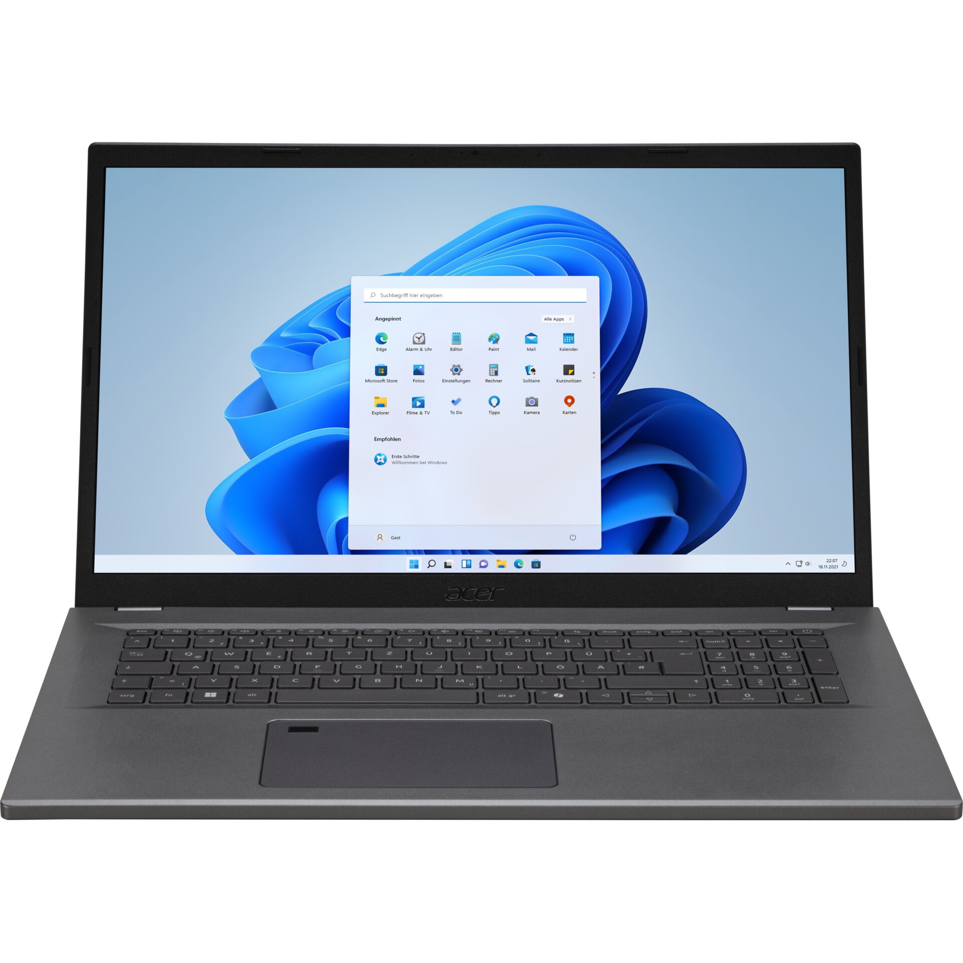 Laptop, Windows, 14-Zoll, Aluminium, Tastatur mit NumPad