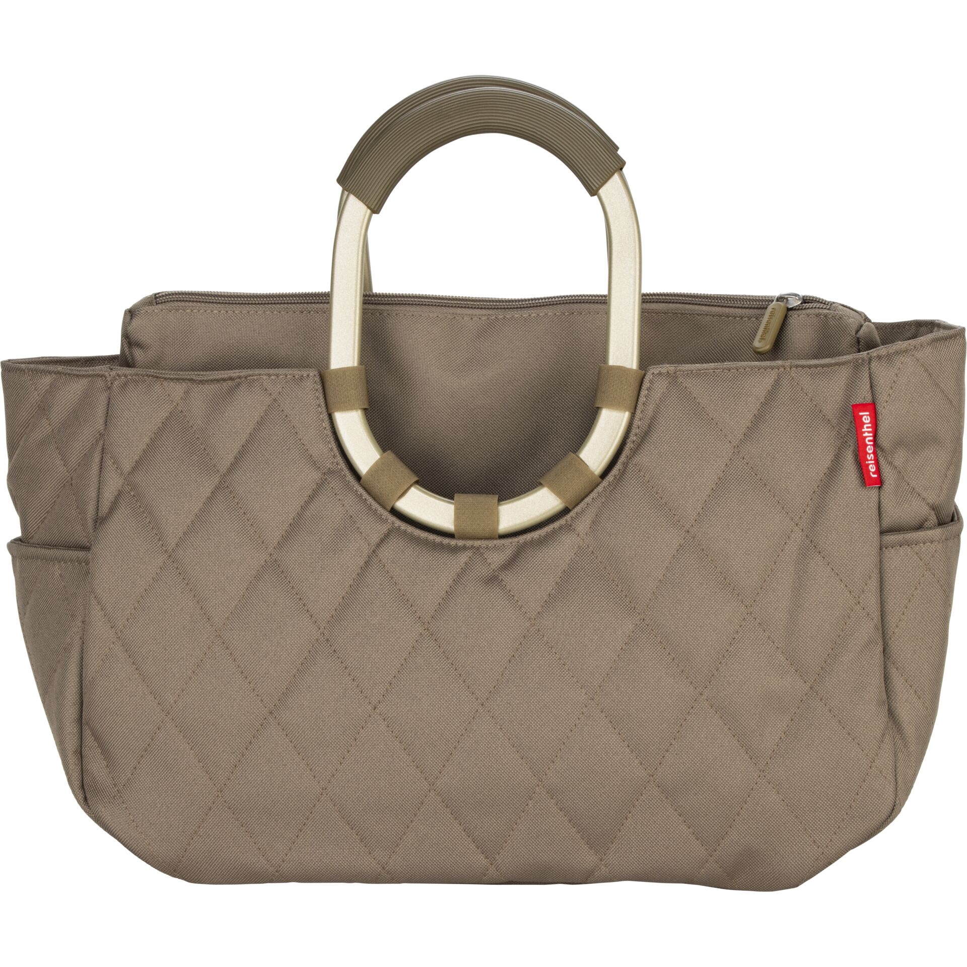 Tasche, Quilted, Mittelgroß, Henkeltasche, Beige