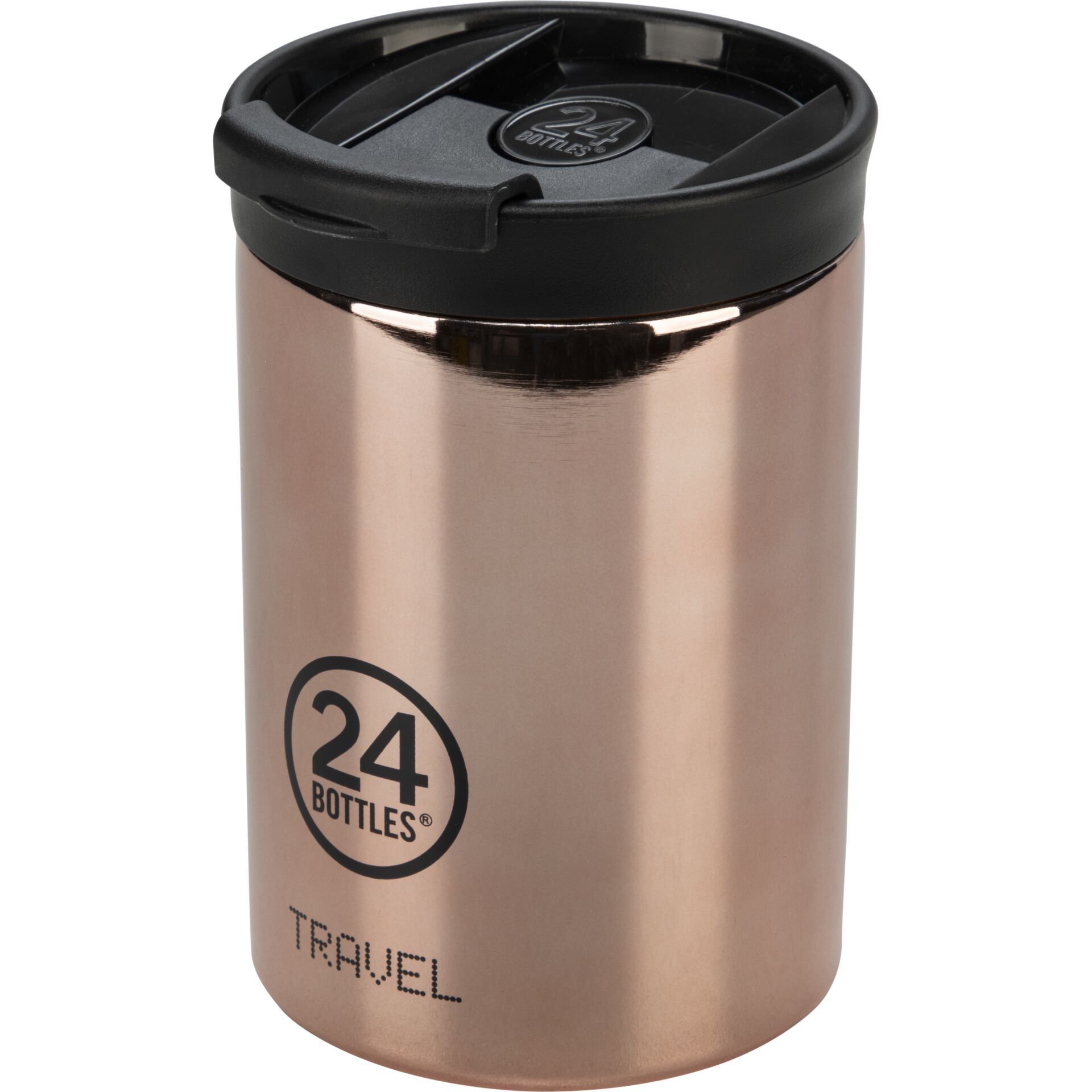 Metallbecher, Reisetasse, isoliert, Rosegold, 24 Bottles