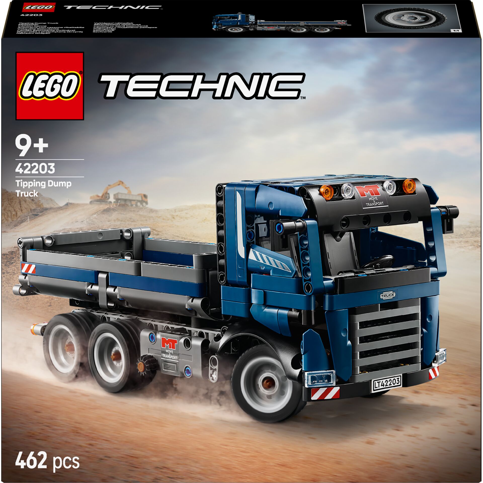 Tipping Dump Truck, Konstruktionsfahrzeug, LEGO Technic, Blauer Lastwagen, Modellbausatz