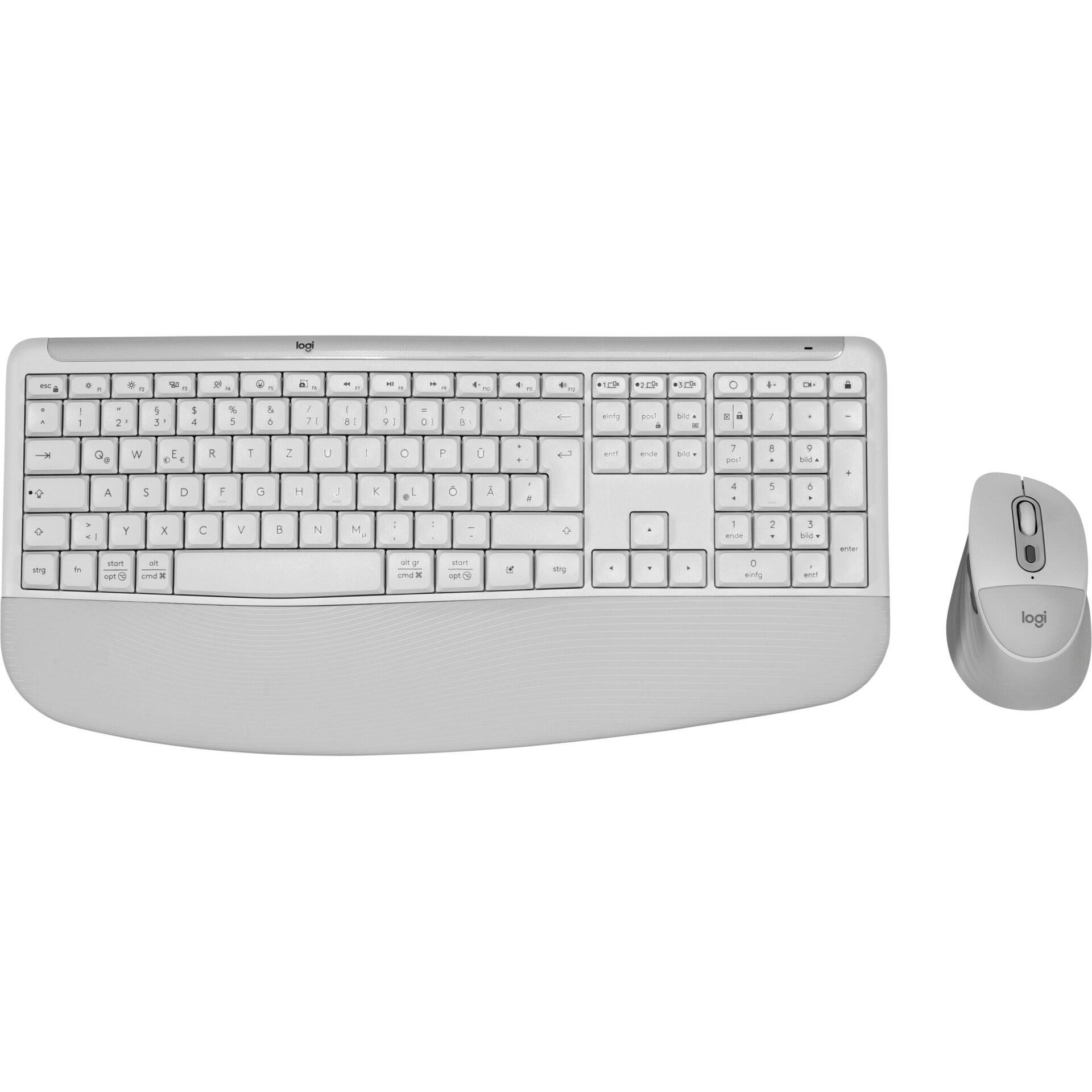 keyboard, wireless, mouse, weiße, ergonomisch