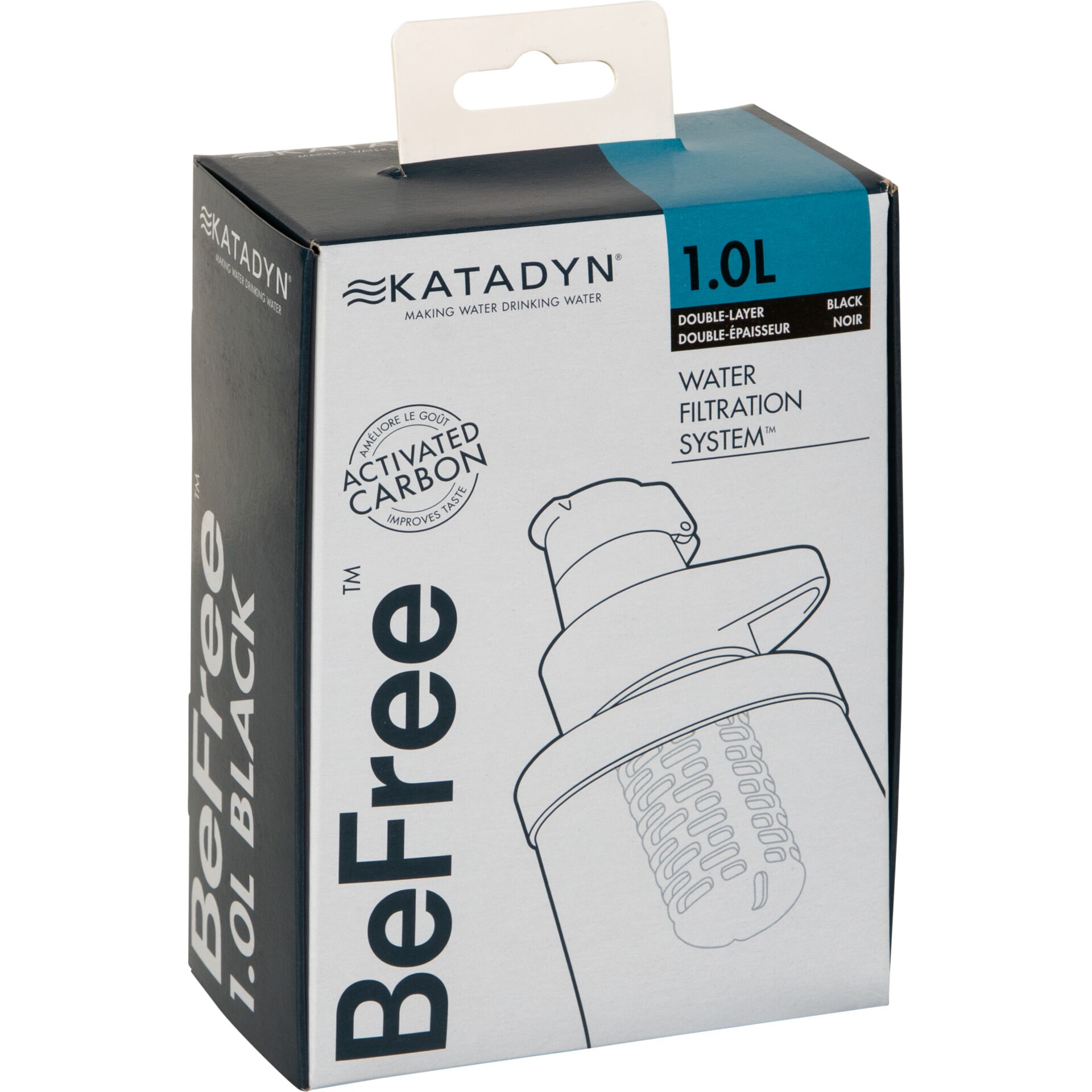 Wasserfilter, Kompakt, Becher-Filter, Aktivkohle, 1.0L